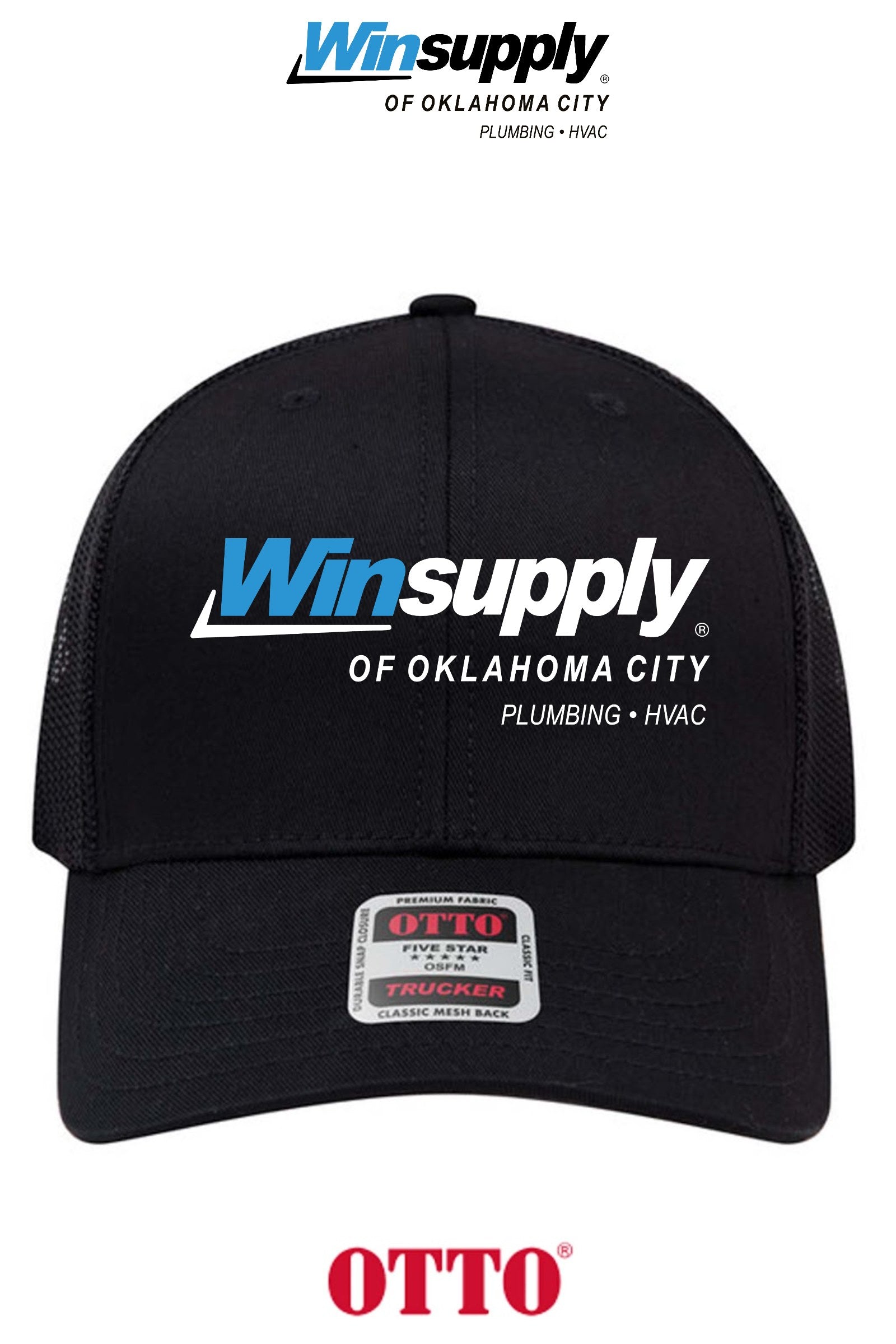 **BULK BUY SPECIAL** OTTO CAP® 6 Panel Mid Profile Mesh Back Trucker Hat - Winsupply of Oklahoma City