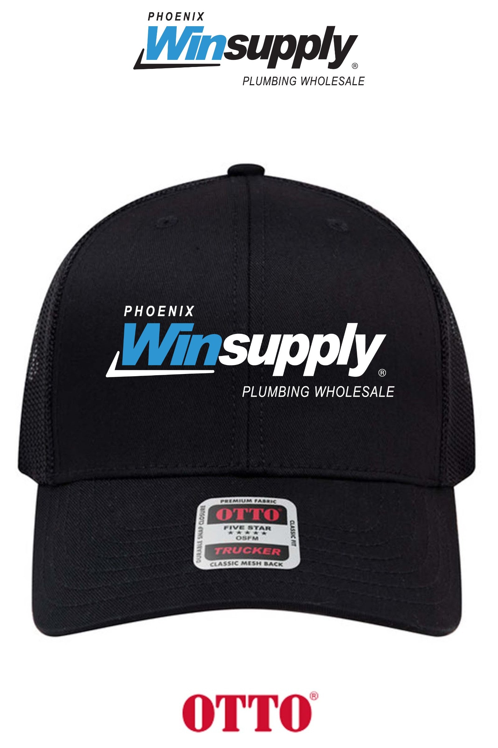 **BULK BUY SPECIAL** OTTO CAP® 6 Panel Mid Profile Mesh Back Trucker Hat - Phoenix Winsupply