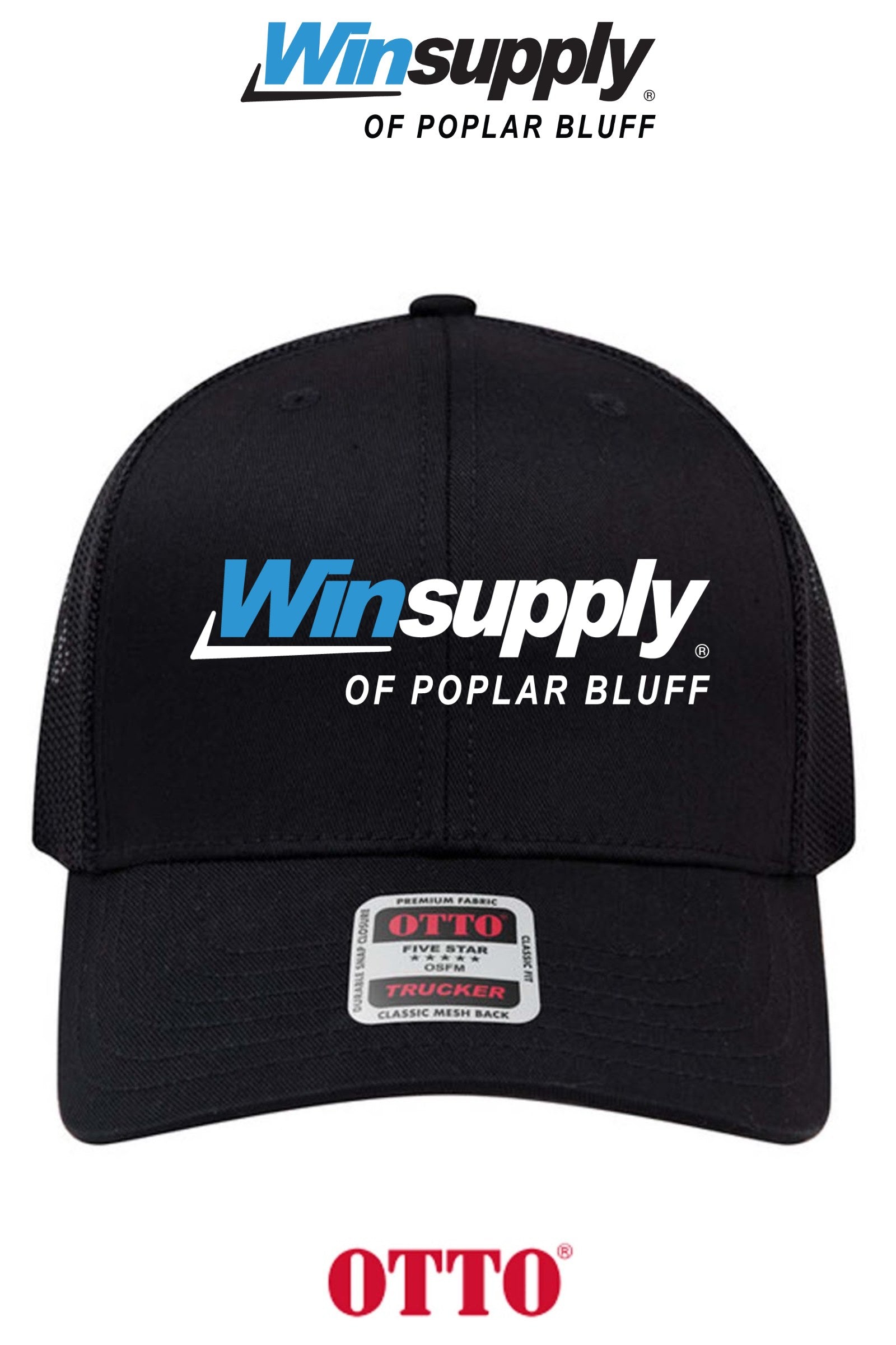 **BULK BUY SPECIAL** OTTO CAP® 6 Panel Mid Profile Mesh Back Trucker Hat - Winsupply of Poplar Bluff