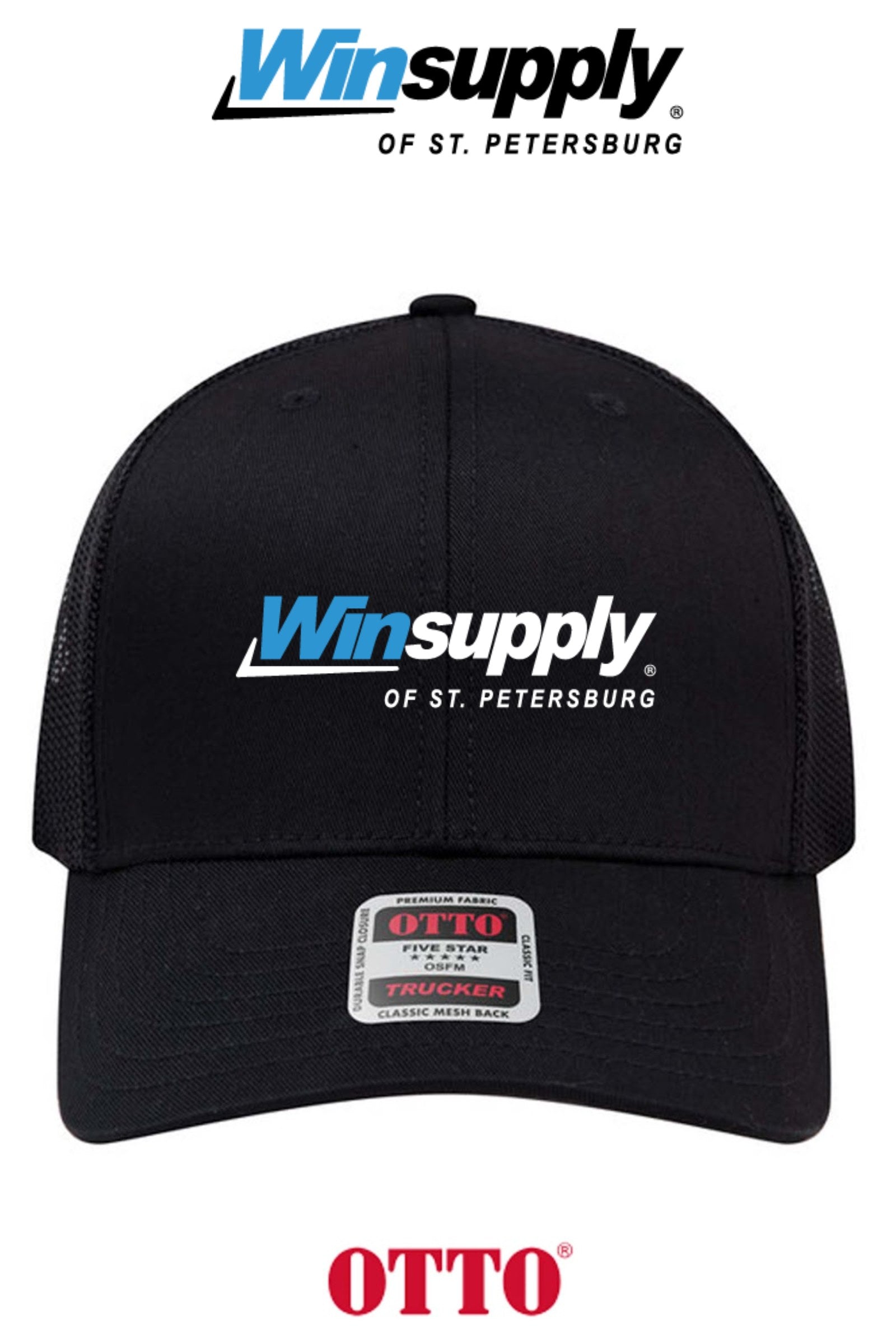 **BULK BUY SPECIAL** OTTO CAP® 6 Panel Mid Profile Mesh Back Trucker Hat - Winsupply of St. Petersburg