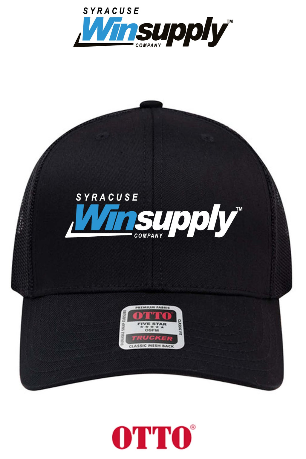 **BULK BUY SPECIAL** OTTO CAP® 6 Panel Mid Profile Mesh Back Trucker Hat - Syracuse Winsupply
