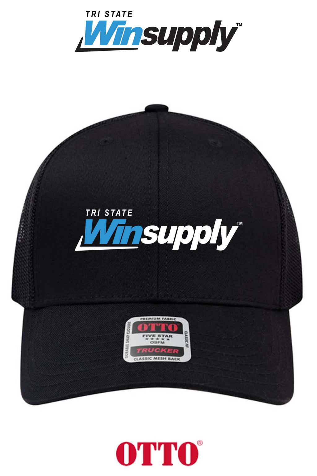 **BULK BUY SPECIAL** OTTO CAP® 6 Panel Mid Profile Mesh Back Trucker Hat - Tri-State Winsupply