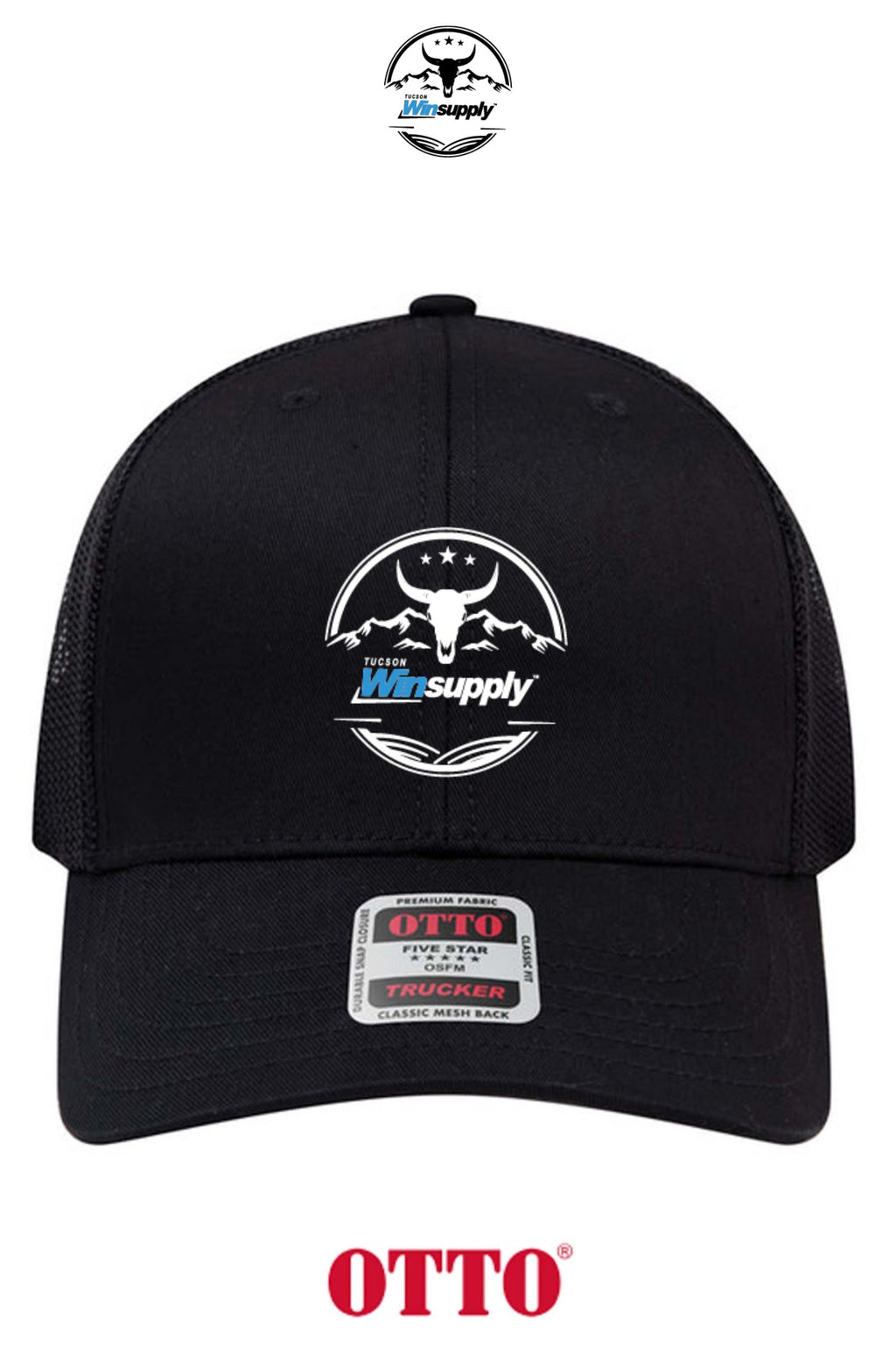 **BULK BUY SPECIAL** OTTO CAP® 6 Panel Mid Profile Mesh Back Trucker Hat - Winsupply Tucson AZ