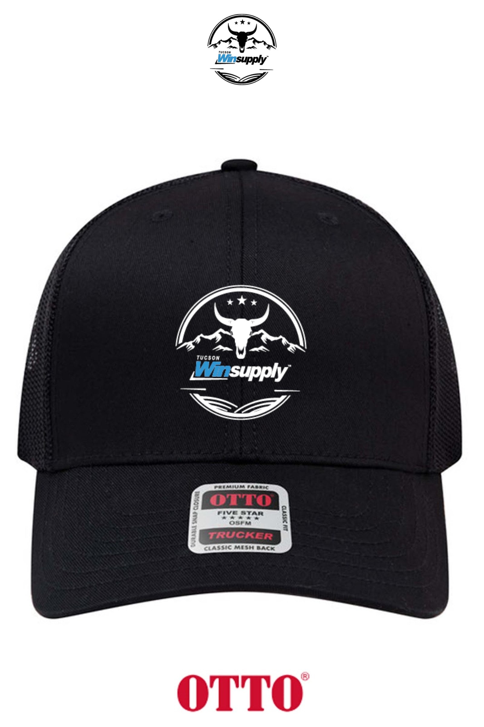 **BULK BUY SPECIAL** OTTO CAP® 6 Panel Mid Profile Mesh Back Trucker Hat - Winsupply Tucson AZ
