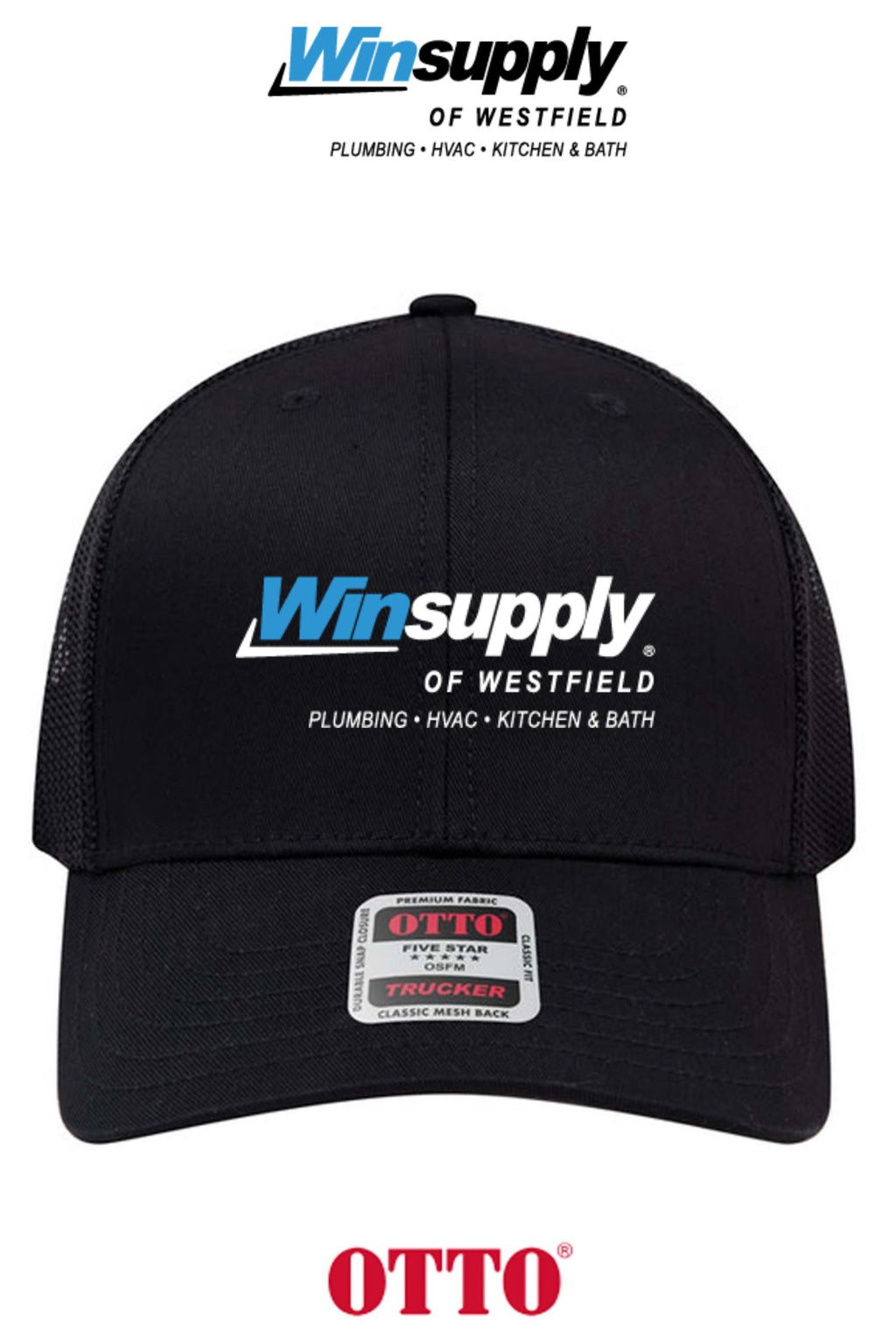 **BULK BUY SPECIAL** OTTO CAP® 6 Panel Mid Profile Mesh Back Trucker Hat - Winsupply of Westfield