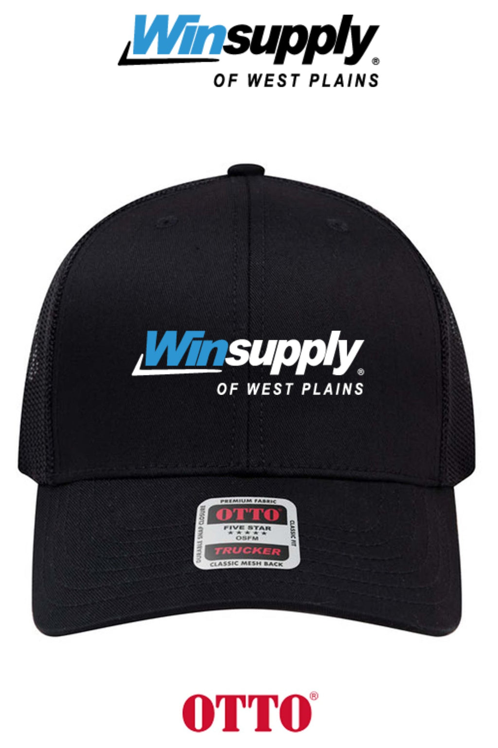 **BULK BUY SPECIAL** OTTO CAP® 6 Panel Mid Profile Mesh Back Trucker Hat - Winsupply of West Plains