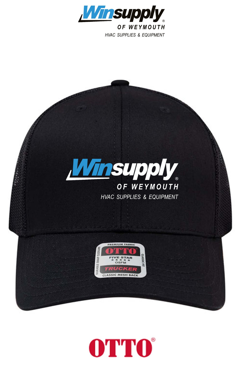 **BULK BUY SPECIAL** OTTO CAP® 6 Panel Mid Profile Mesh Back Trucker Hat - Winsupply of Weymouth