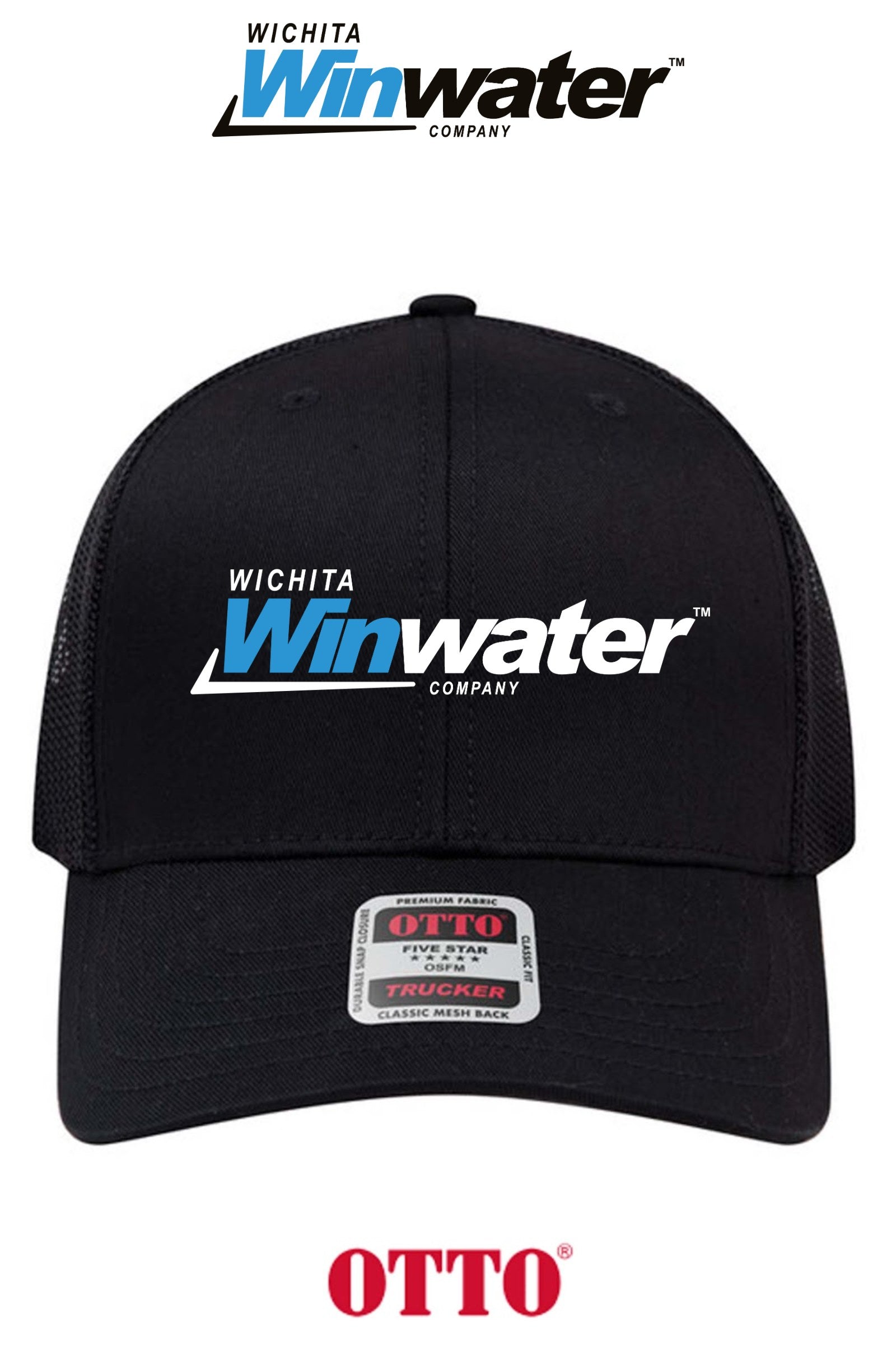 **BULK BUY SPECIAL** OTTO CAP® 6 Panel Mid Profile Mesh Back Trucker Hat - Wichita Winwater