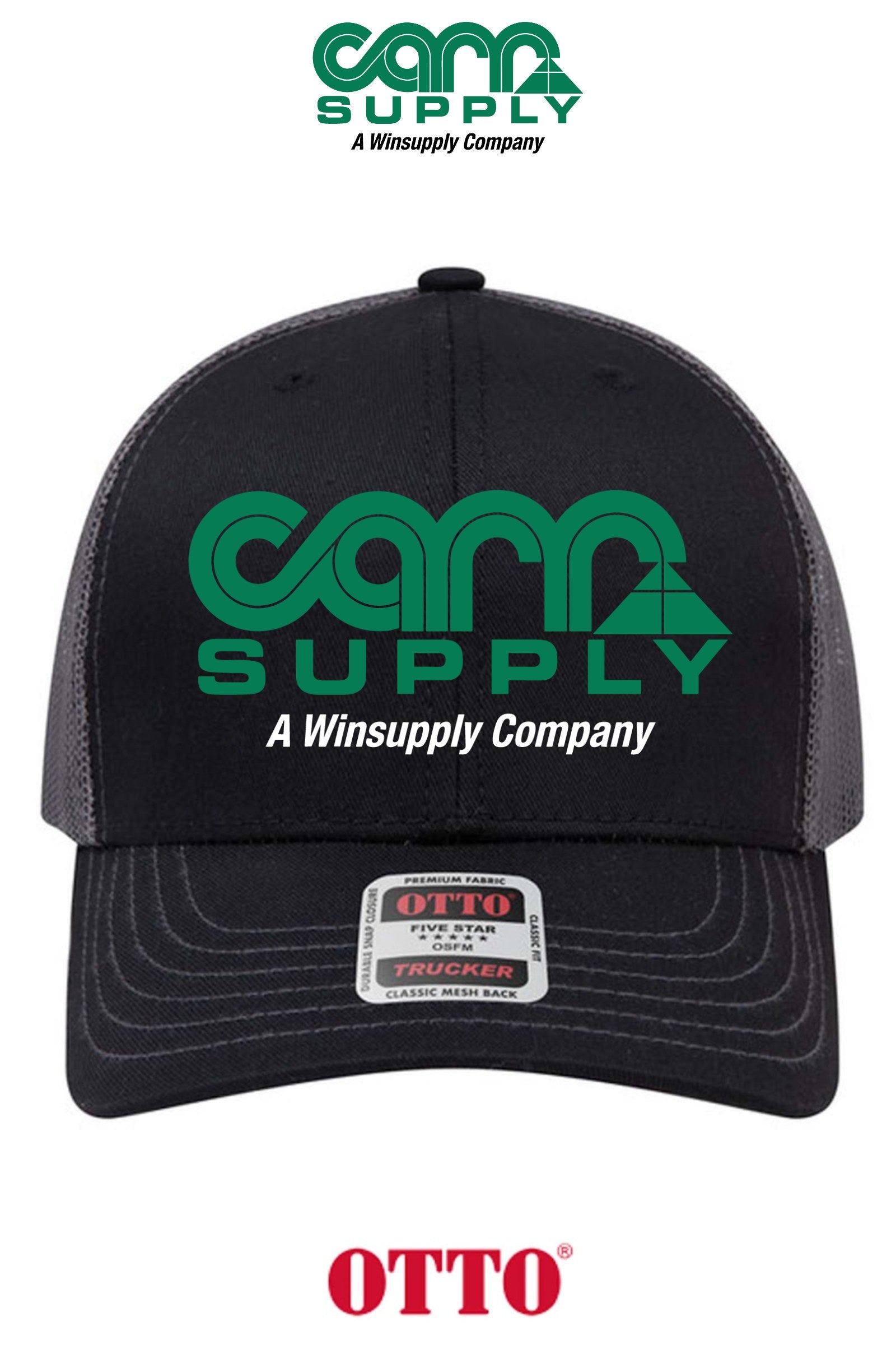 **BULK BUY SPECIAL** OTTO CAP® 6 Panel Mid Profile Mesh Back Trucker Hat - Carr Supply - Athens
