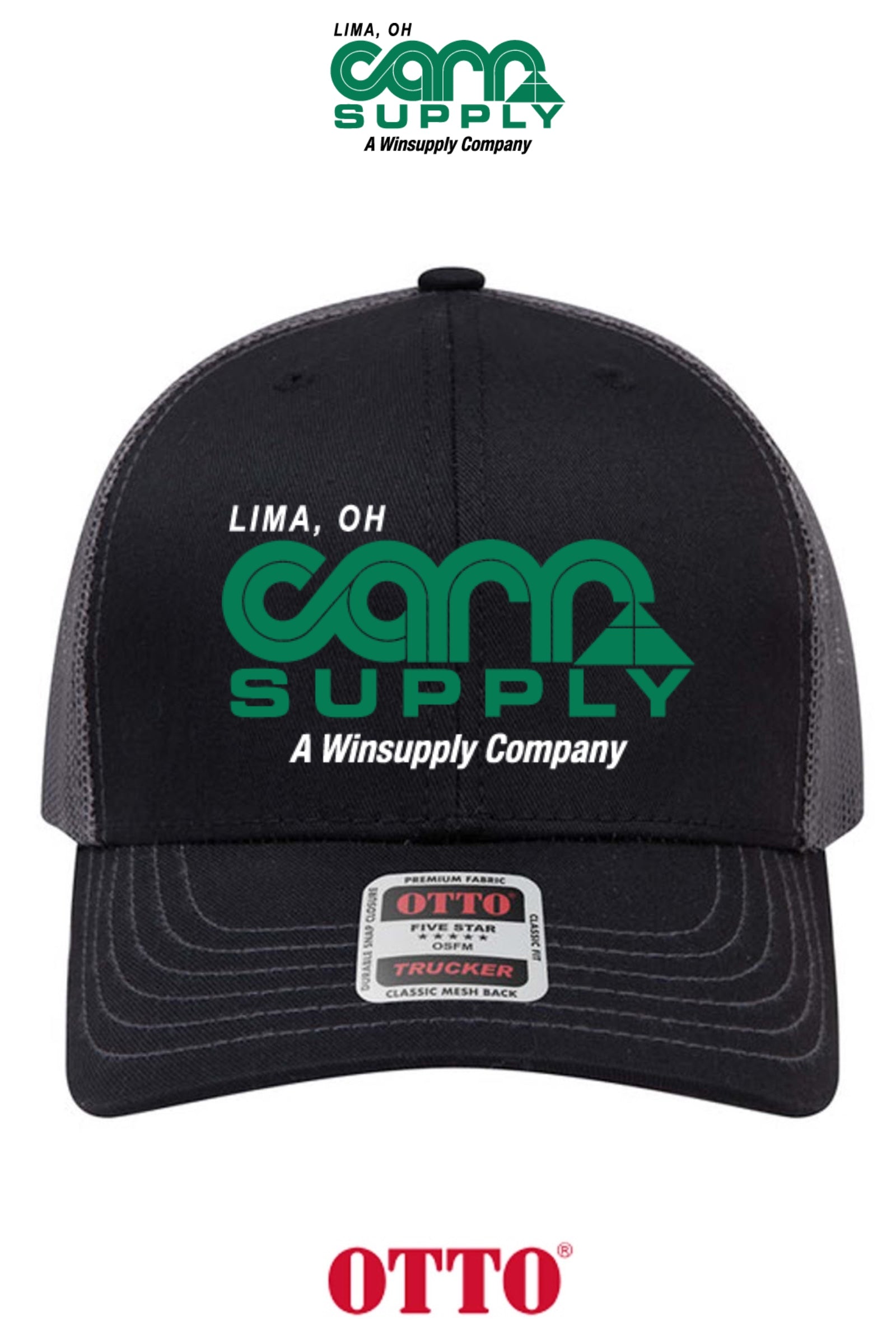**BULK BUY SPECIAL** OTTO CAP® 6 Panel Mid Profile Mesh Back Trucker Hat - Carr Supply - Lima