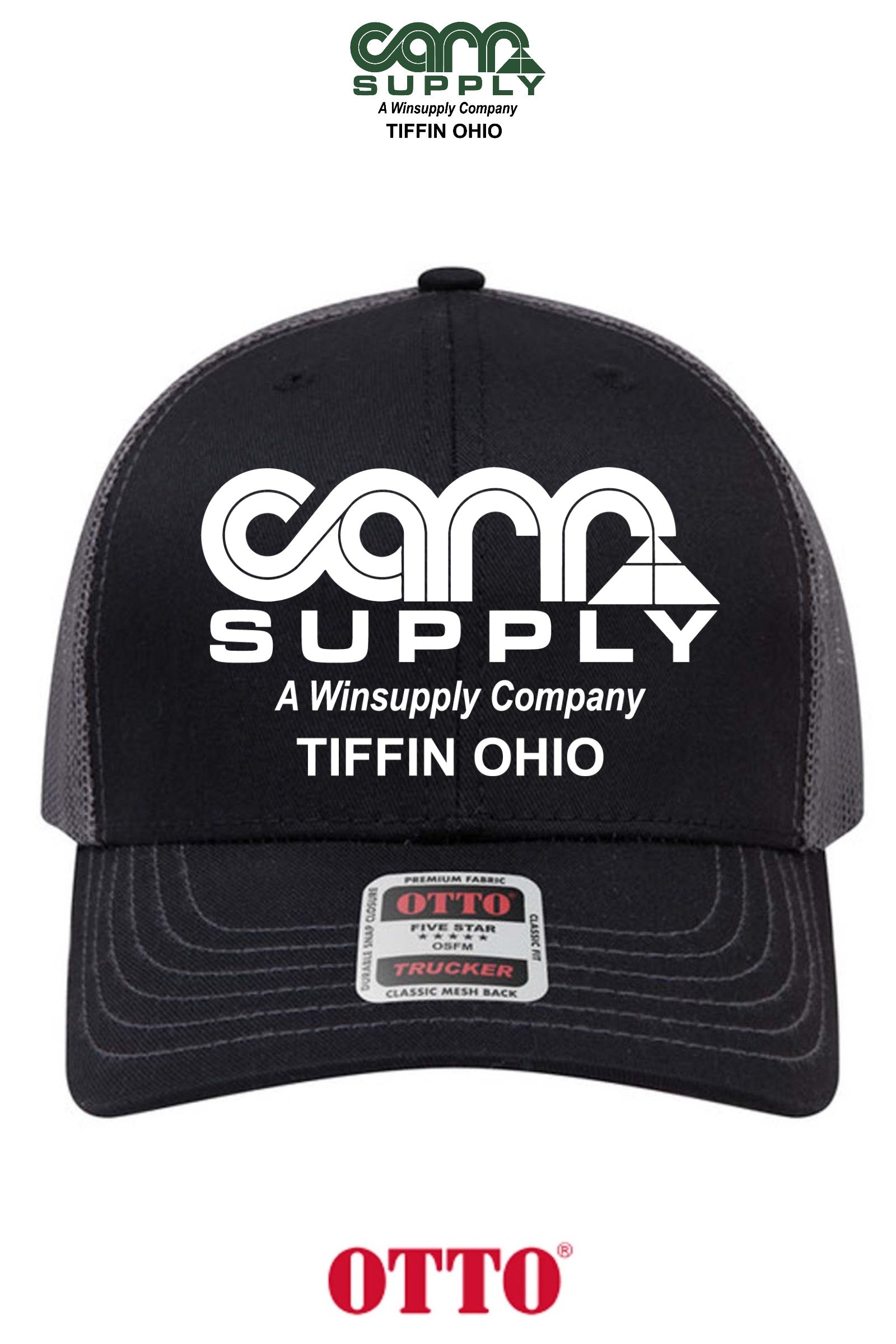 **BULK BUY SPECIAL** OTTO CAP® 6 Panel Mid Profile Mesh Back Trucker Hat - Carr Supply - Tiffin