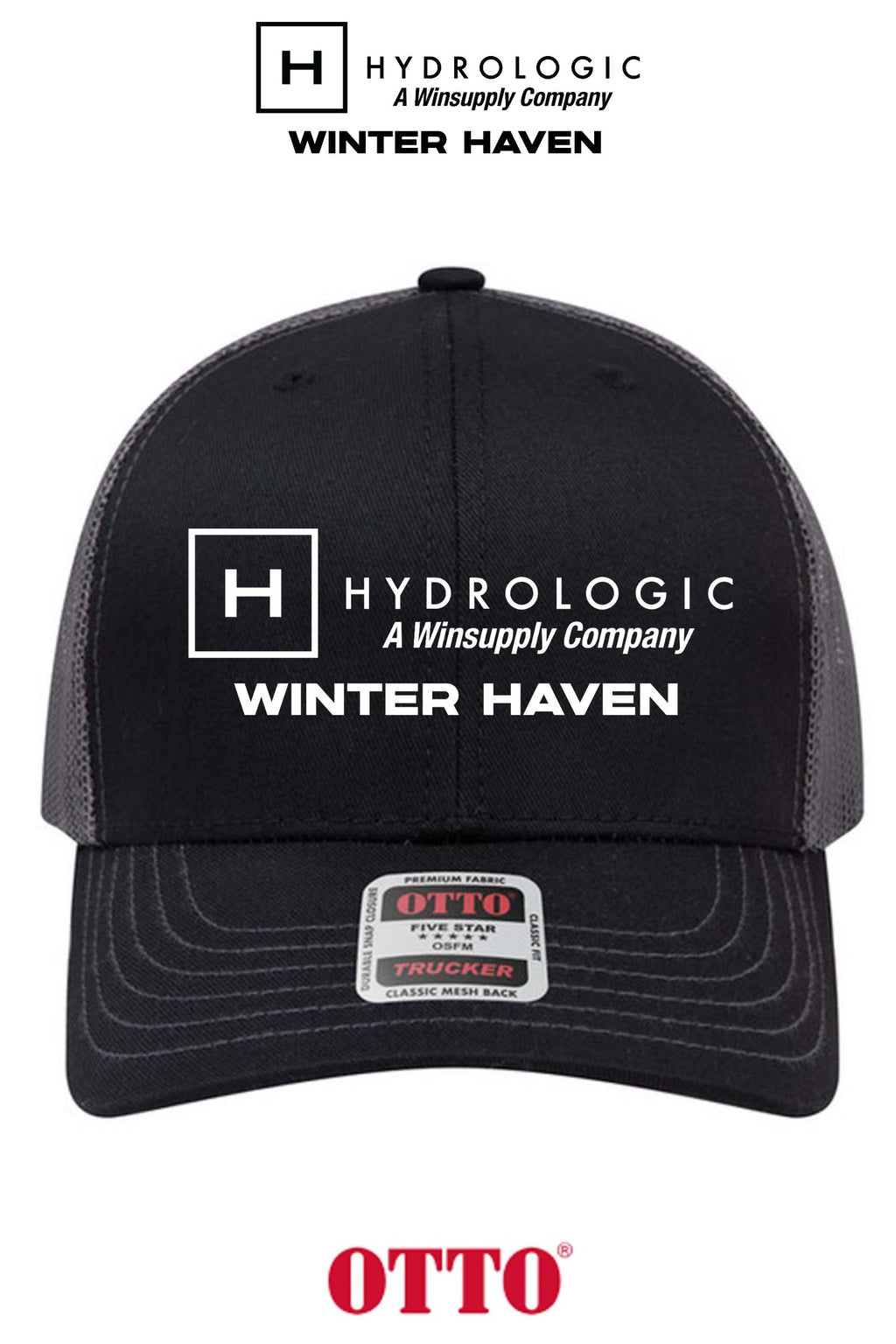 **BULK BUY SPECIAL** OTTO CAP® 6 Panel Mid Profile Mesh Back Trucker Hat - Winsupply of Winter Haven