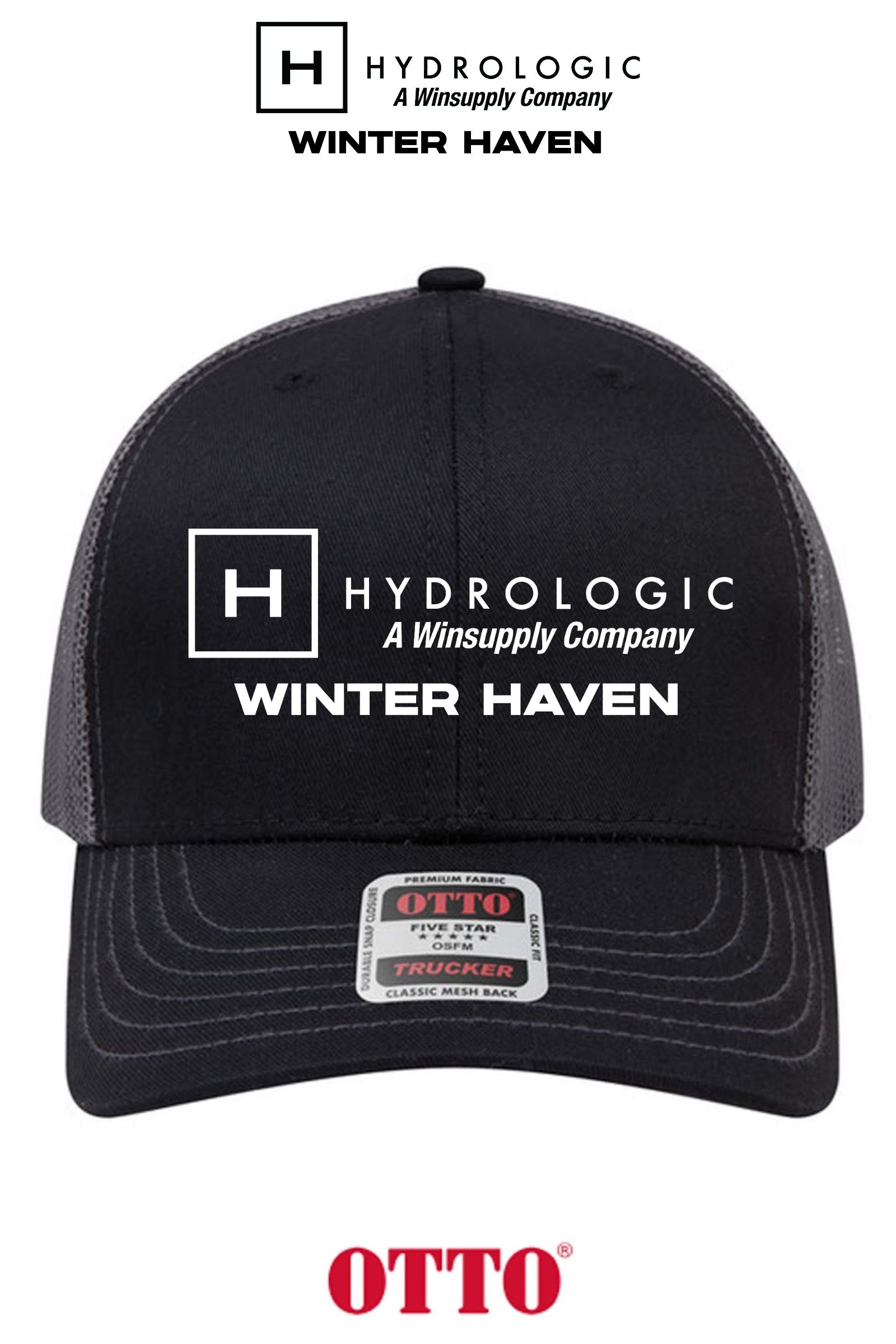 **BULK BUY SPECIAL** OTTO CAP® 6 Panel Mid Profile Mesh Back Trucker Hat - Winsupply of Winter Haven