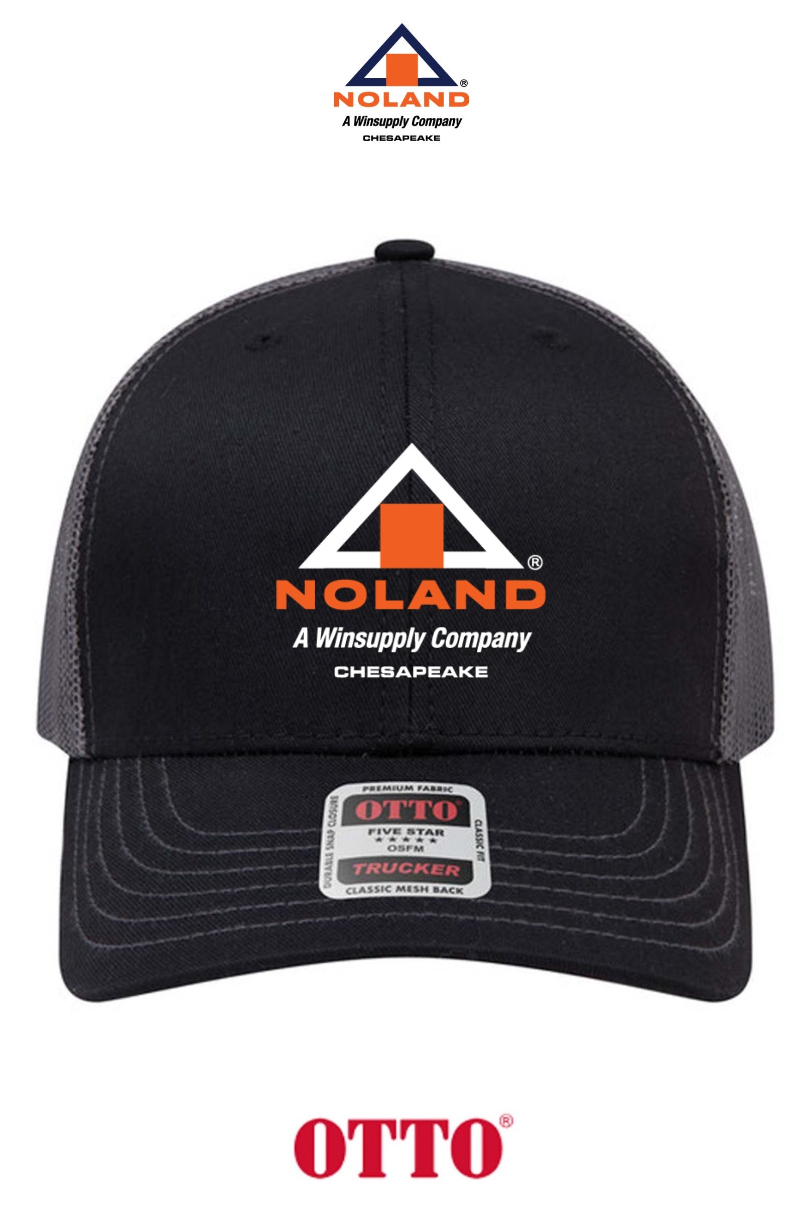 **BULK BUY SPECIAL** OTTO CAP® 6 Panel Mid Profile Mesh Back Trucker Hat - Noland Company Chesapeake