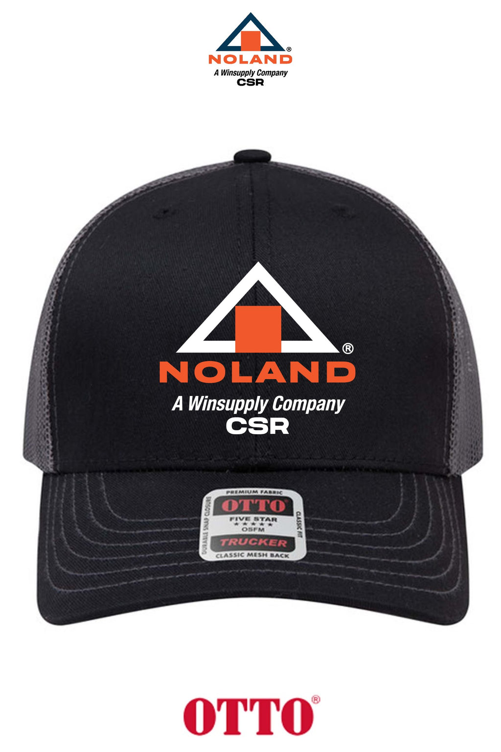 **BULK BUY SPECIAL** OTTO CAP® 6 Panel Mid Profile Mesh Back Trucker Hat - Noland CSR