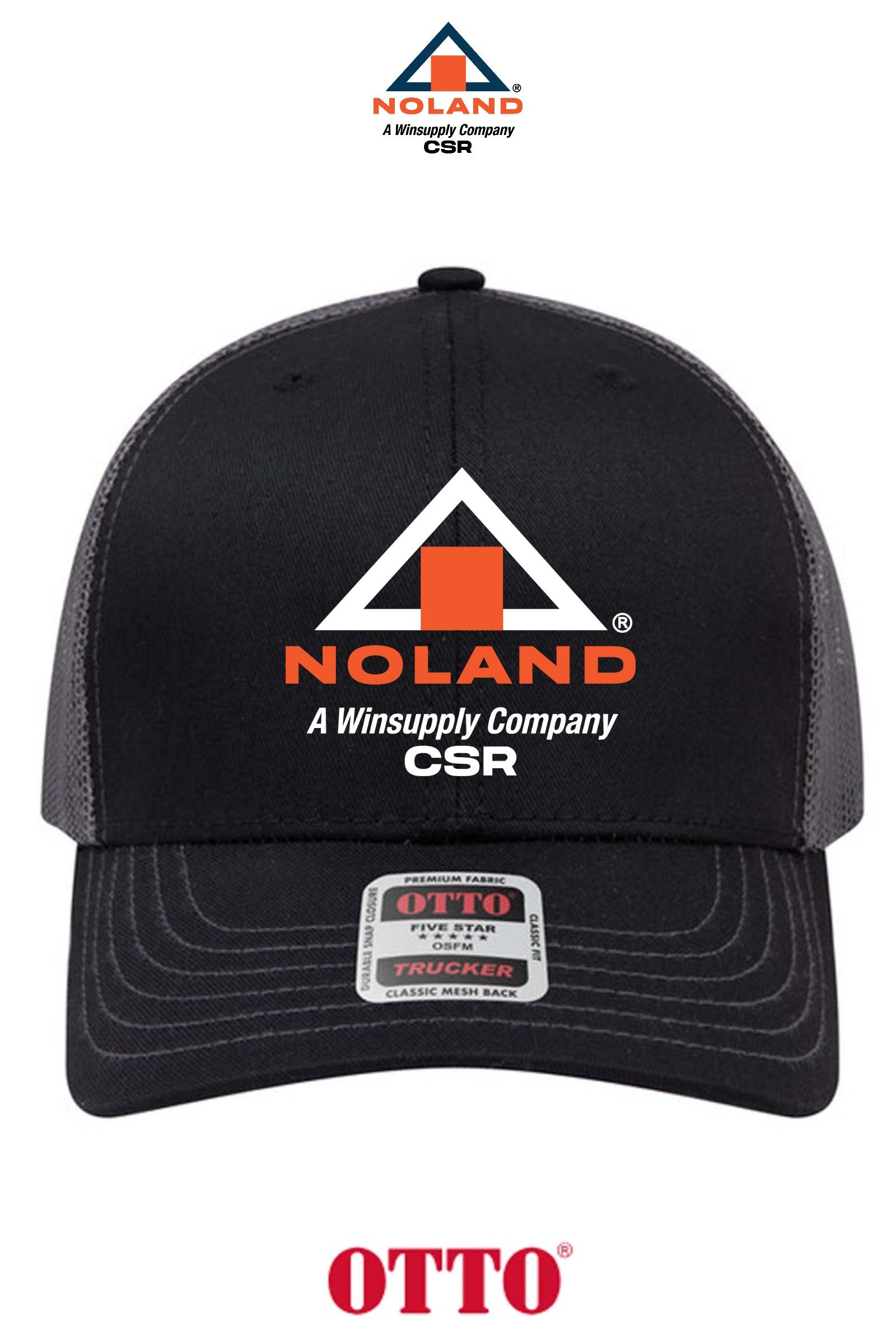 **BULK BUY SPECIAL** OTTO CAP® 6 Panel Mid Profile Mesh Back Trucker Hat - Noland CSR