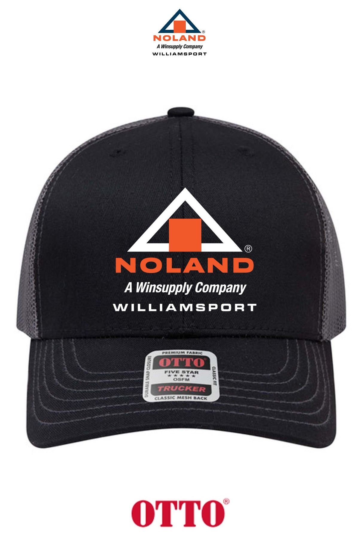 **BULK BUY SPECIAL** OTTO CAP® 6 Panel Mid Profile Mesh Back Trucker Hat - Williamsport Noland