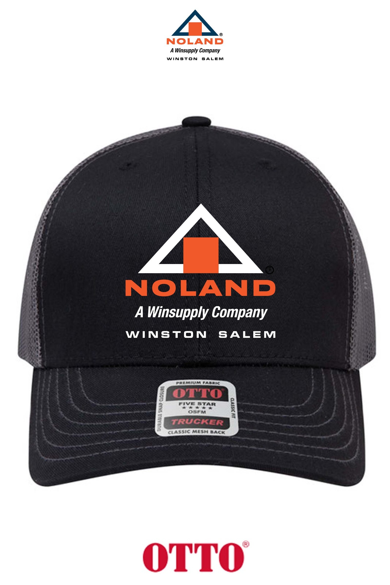 **BULK BUY SPECIAL** OTTO CAP® 6 Panel Mid Profile Mesh Back Trucker Hat - Winston Salem Noland