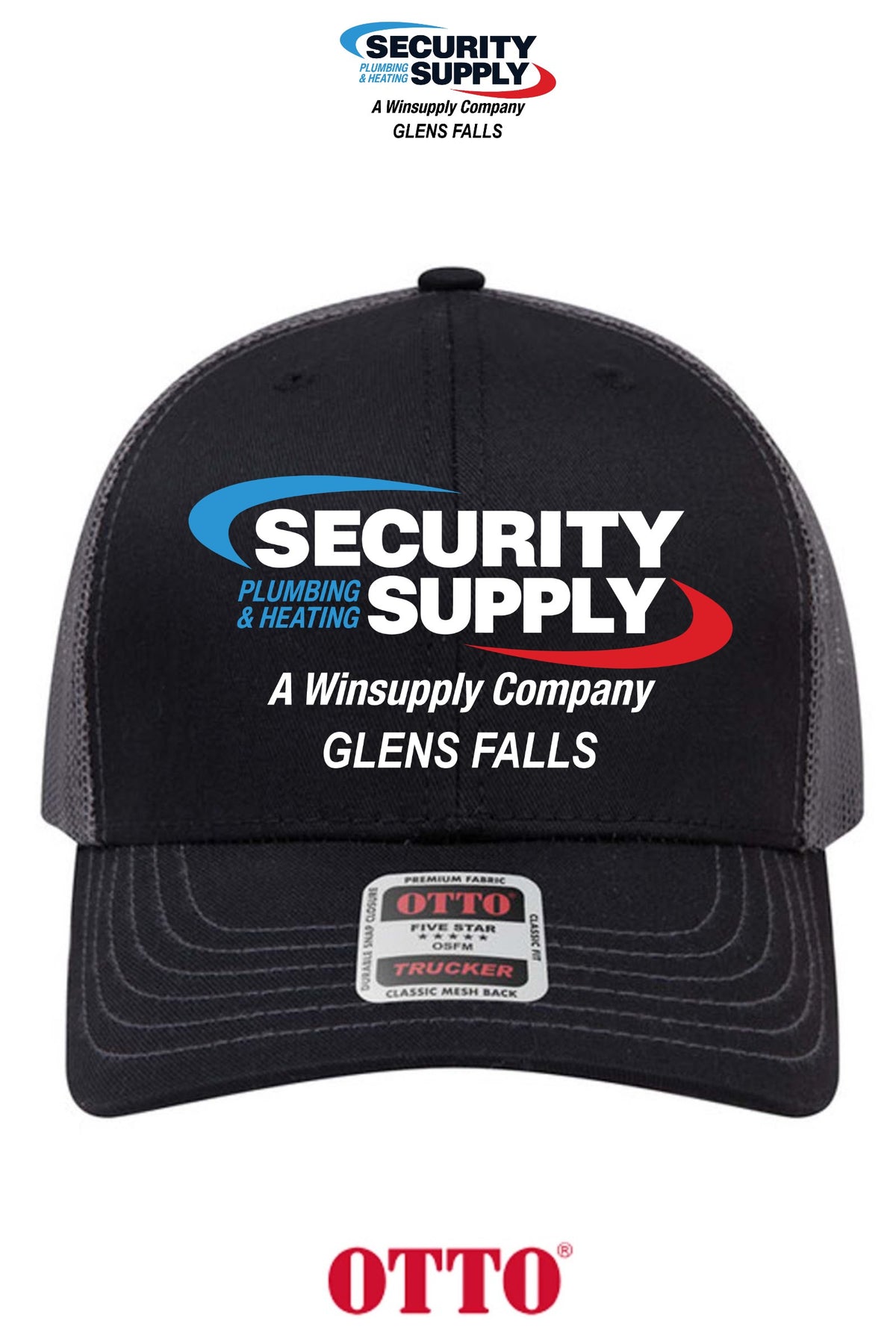 **BULK BUY SPECIAL** OTTO CAP® 6 Panel Mid Profile Mesh Back Trucker Hat - SPHS Glens Falls