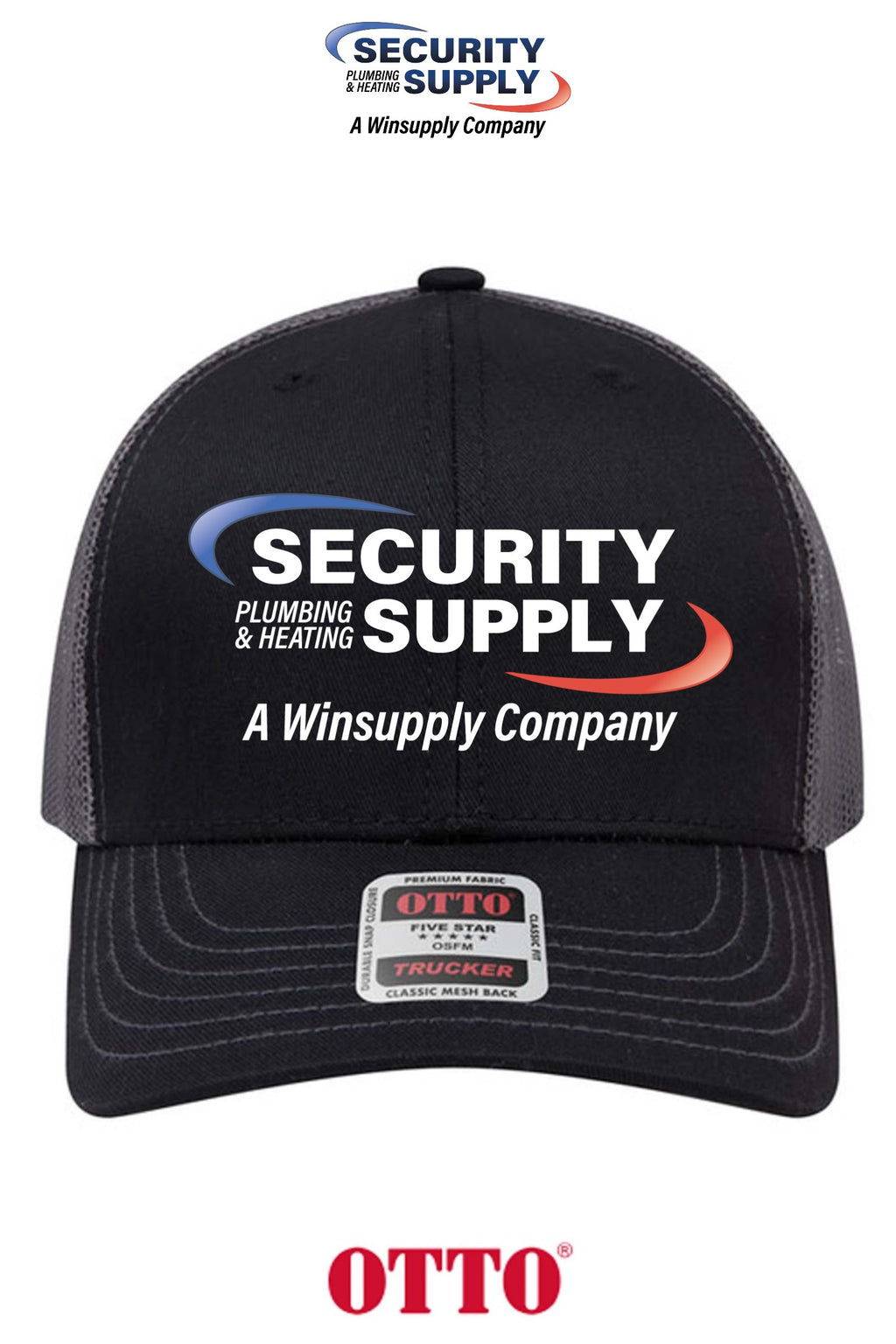 **BULK BUY SPECIAL** OTTO CAP® 6 Panel Mid Profile Mesh Back Trucker Hat - SPHS Watertown