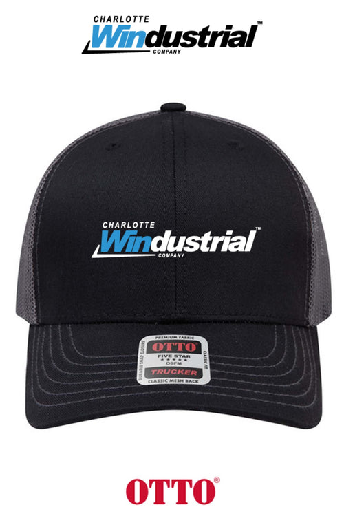 **BULK BUY SPECIAL** OTTO CAP® 6 Panel Mid Profile Mesh Back Trucker Hat - Charlotte Windustrial