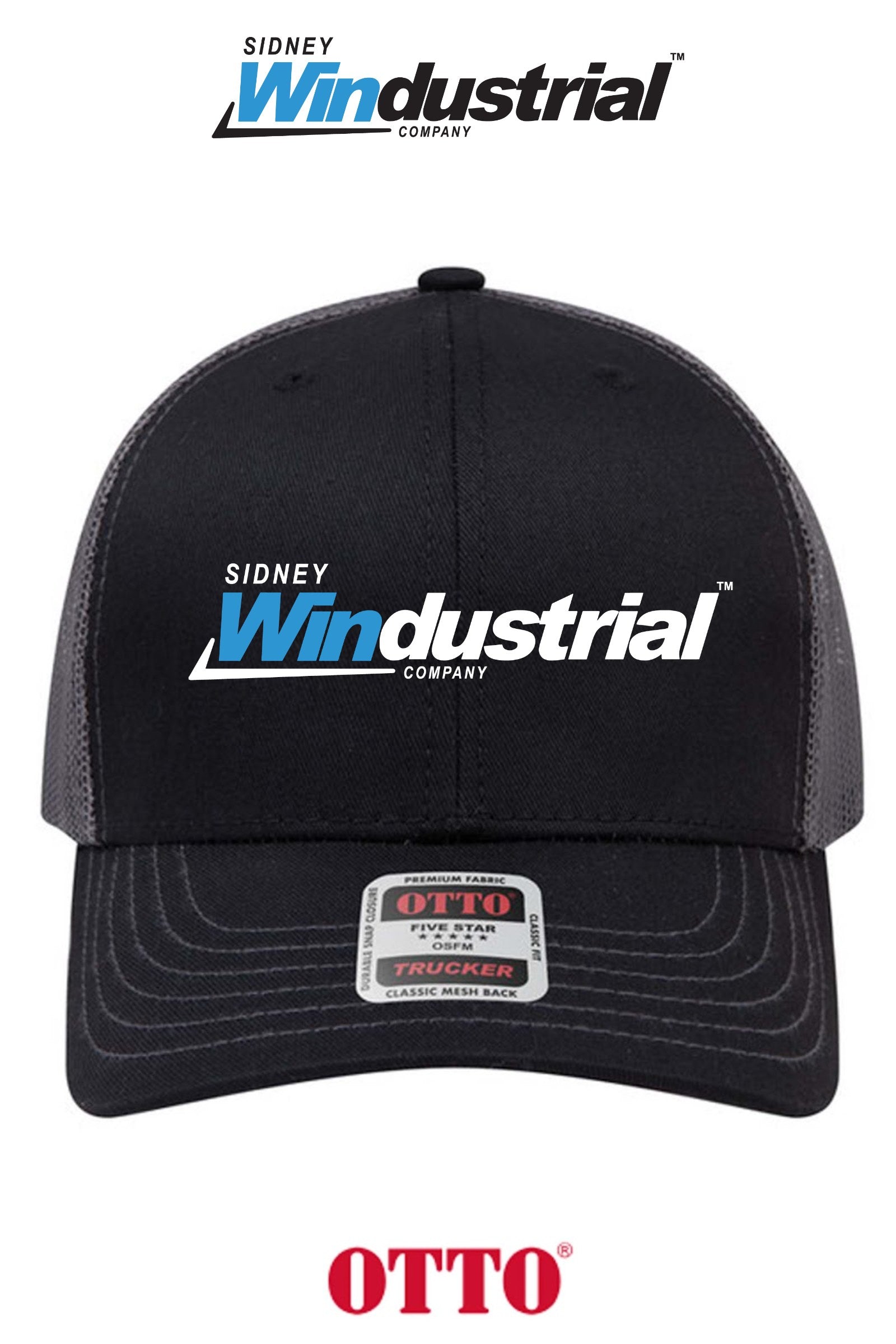 **BULK BUY SPECIAL** OTTO CAP® 6 Panel Mid Profile Mesh Back Trucker Hat - Sidney Windustrial