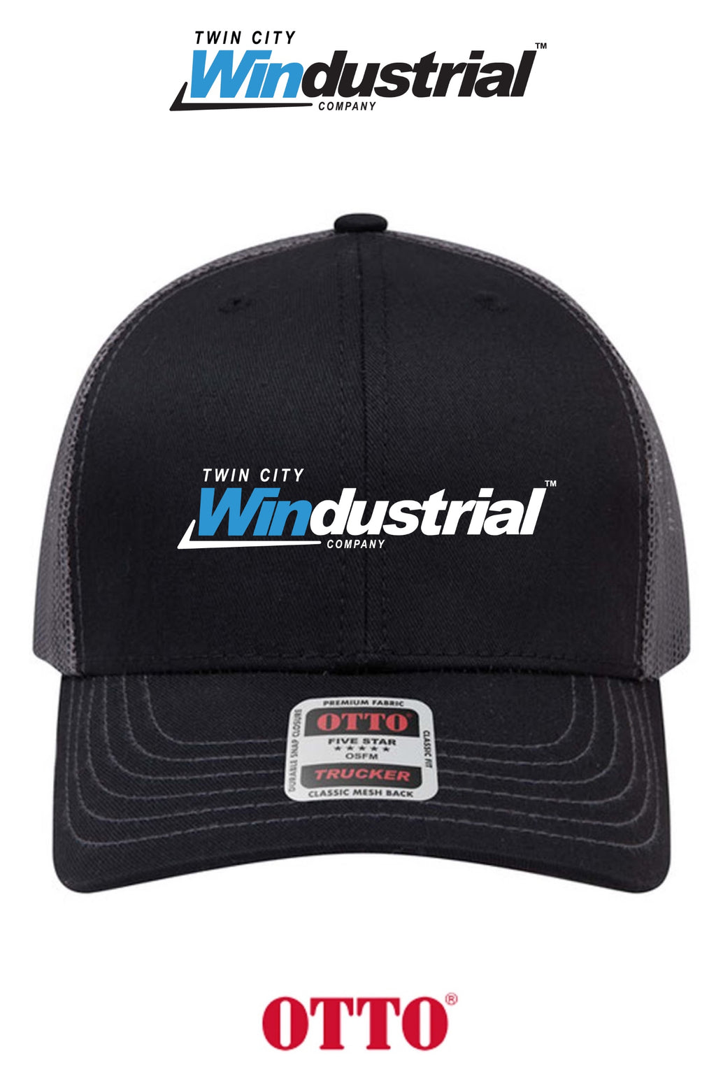 **BULK BUY SPECIAL** OTTO CAP® 6 Panel Mid Profile Mesh Back Trucker Hat - Twin City Windustrial