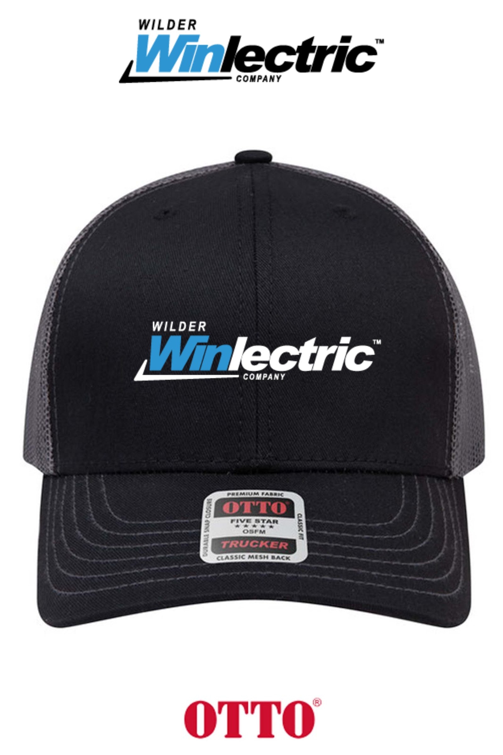 **BULK BUY SPECIAL** OTTO CAP® 6 Panel Mid Profile Mesh Back Trucker Hat - Wilder Winlectric