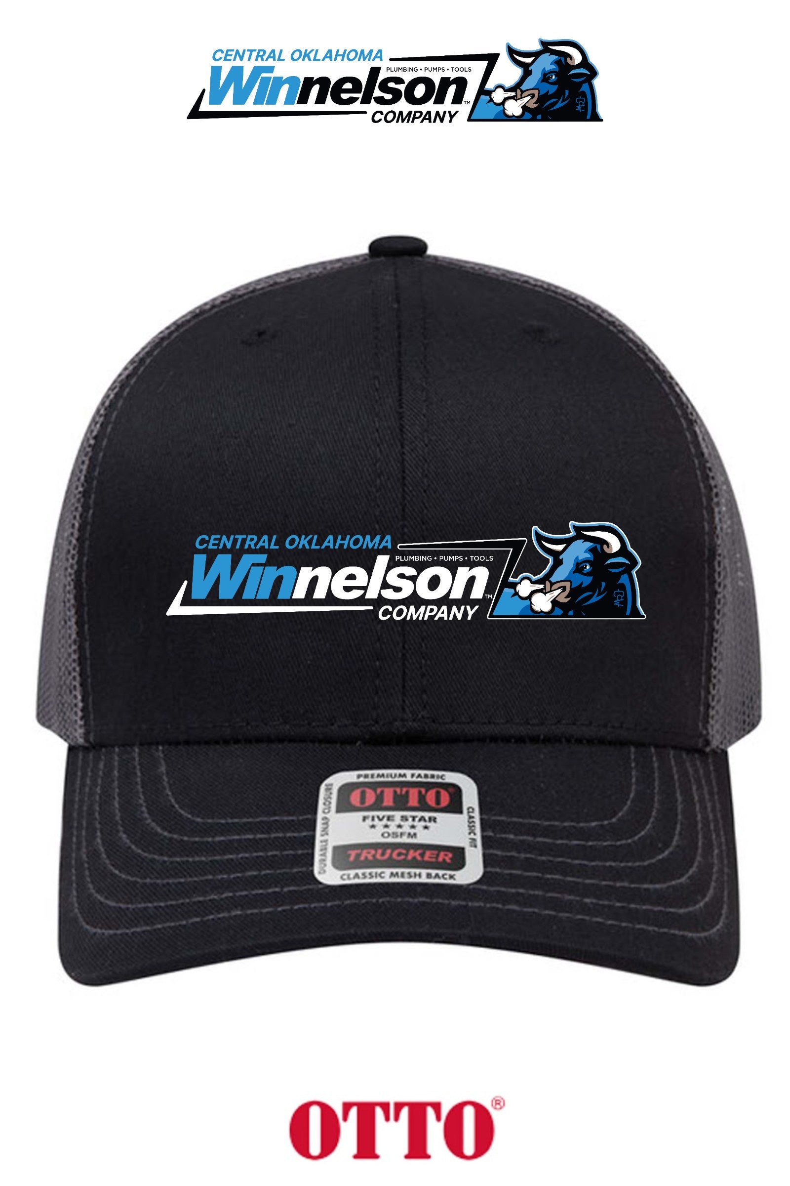 **BULK BUY SPECIAL** OTTO CAP® 6 Panel Mid Profile Mesh Back Trucker Hat - Winnelson Central Oklahoma