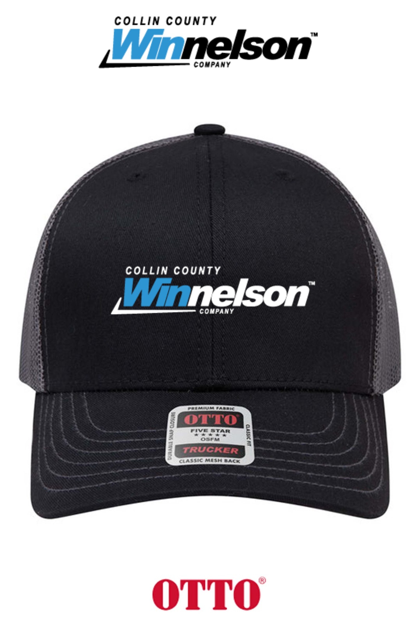 **BULK BUY SPECIAL** OTTO CAP® 6 Panel Mid Profile Mesh Back Trucker Hat - Winnelson Collin County