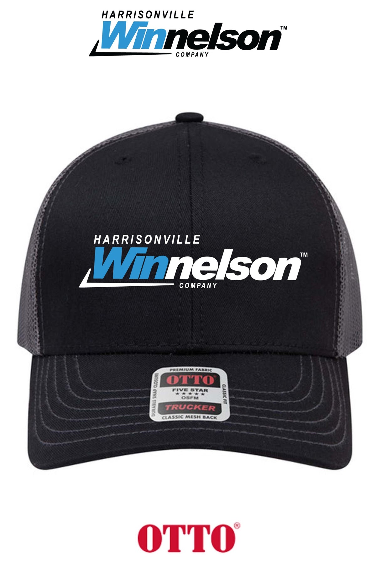**BULK BUY SPECIAL** OTTO CAP® 6 Panel Mid Profile Mesh Back Trucker Hat - Harrisonville Winnelson