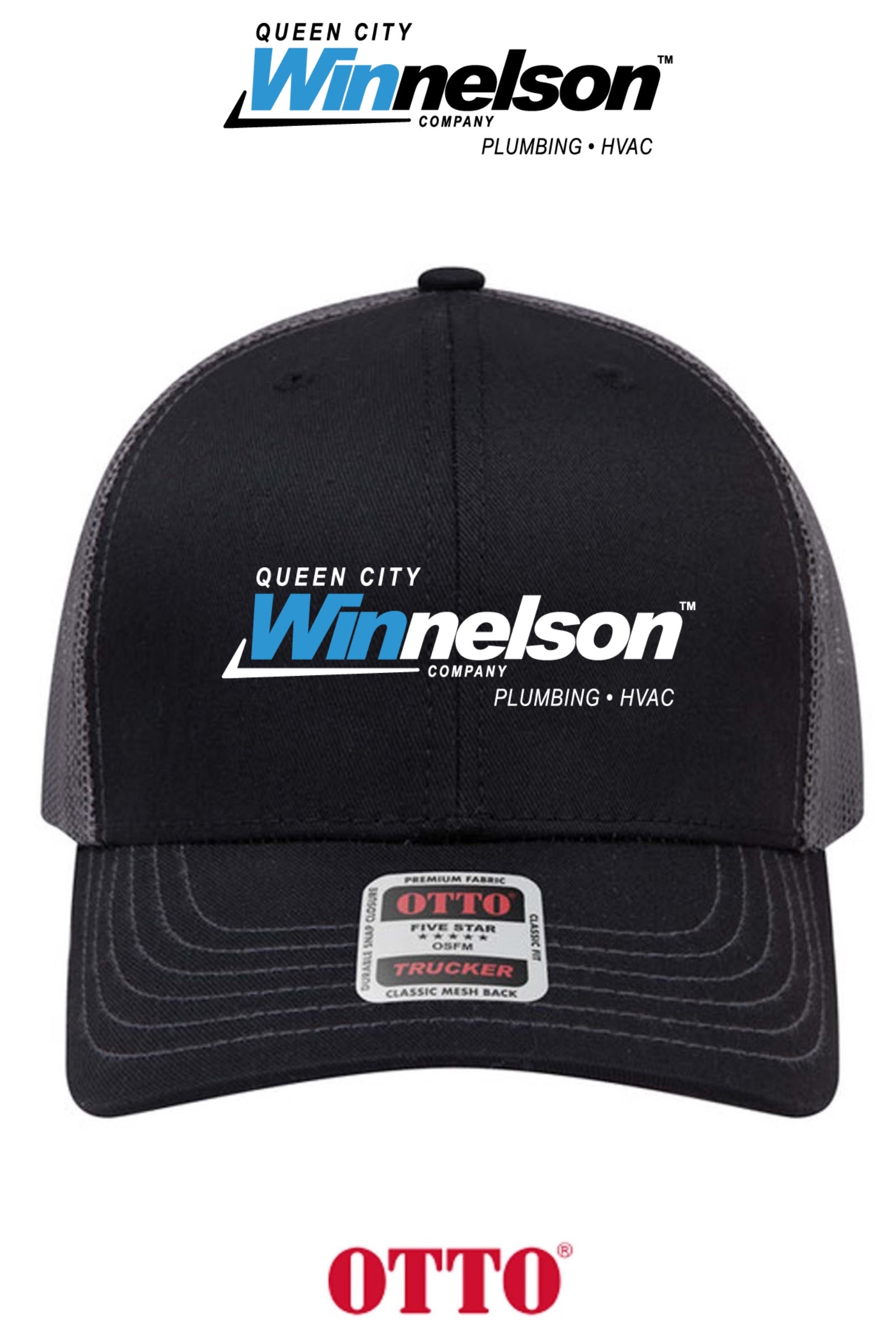 **BULK BUY SPECIAL** OTTO CAP® 6 Panel Mid Profile Mesh Back Trucker Hat - Queen City Winnelson