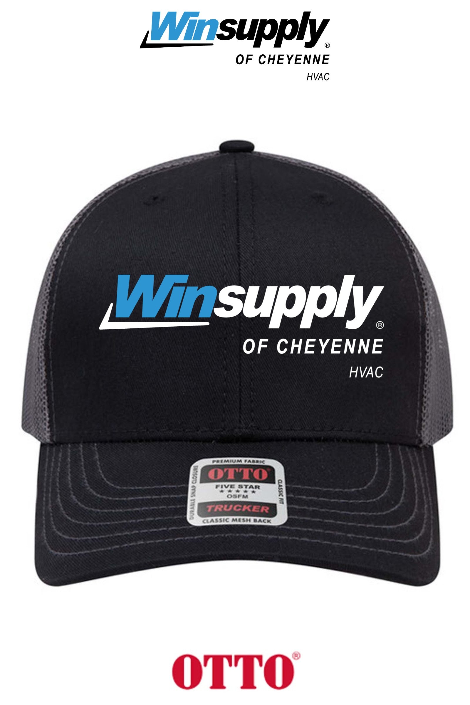 **BULK BUY SPECIAL** OTTO CAP® 6 Panel Mid Profile Mesh Back Trucker Hat - Winsupply of Cheyenne