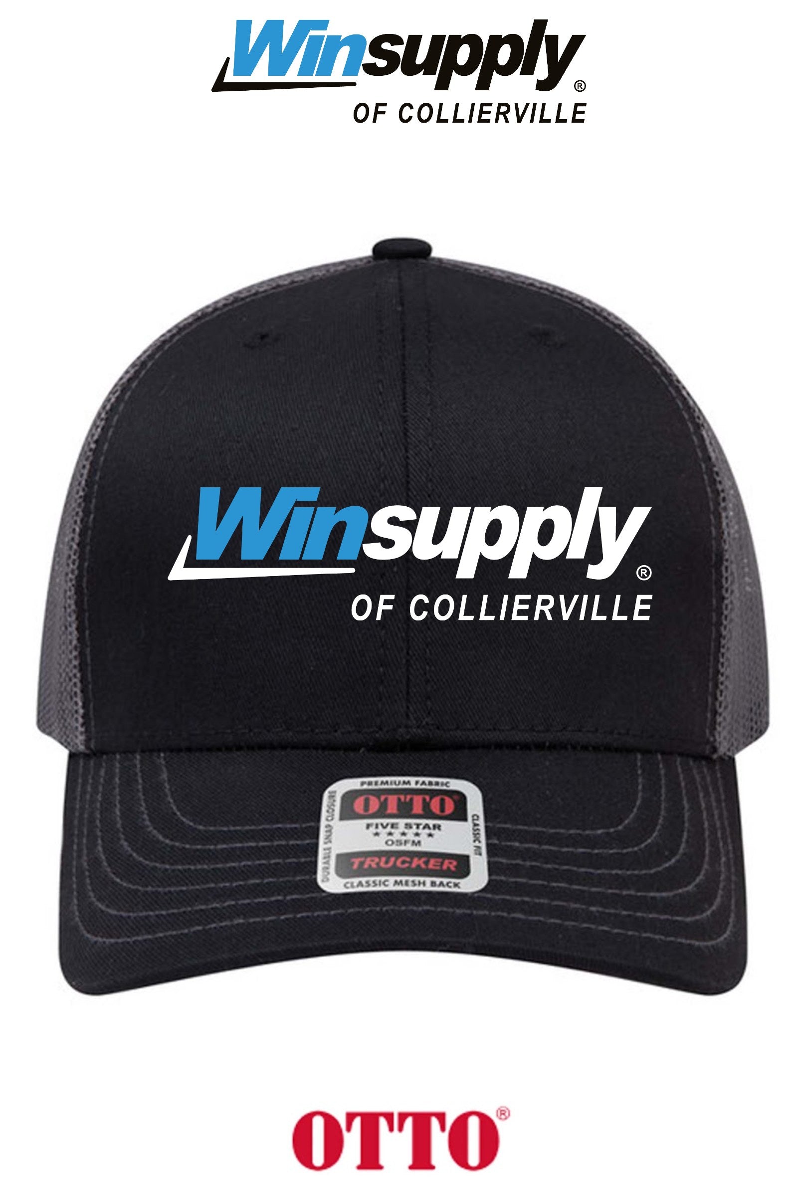 **BULK BUY SPECIAL** OTTO CAP® 6 Panel Mid Profile Mesh Back Trucker Hat - Winston Salem Noland