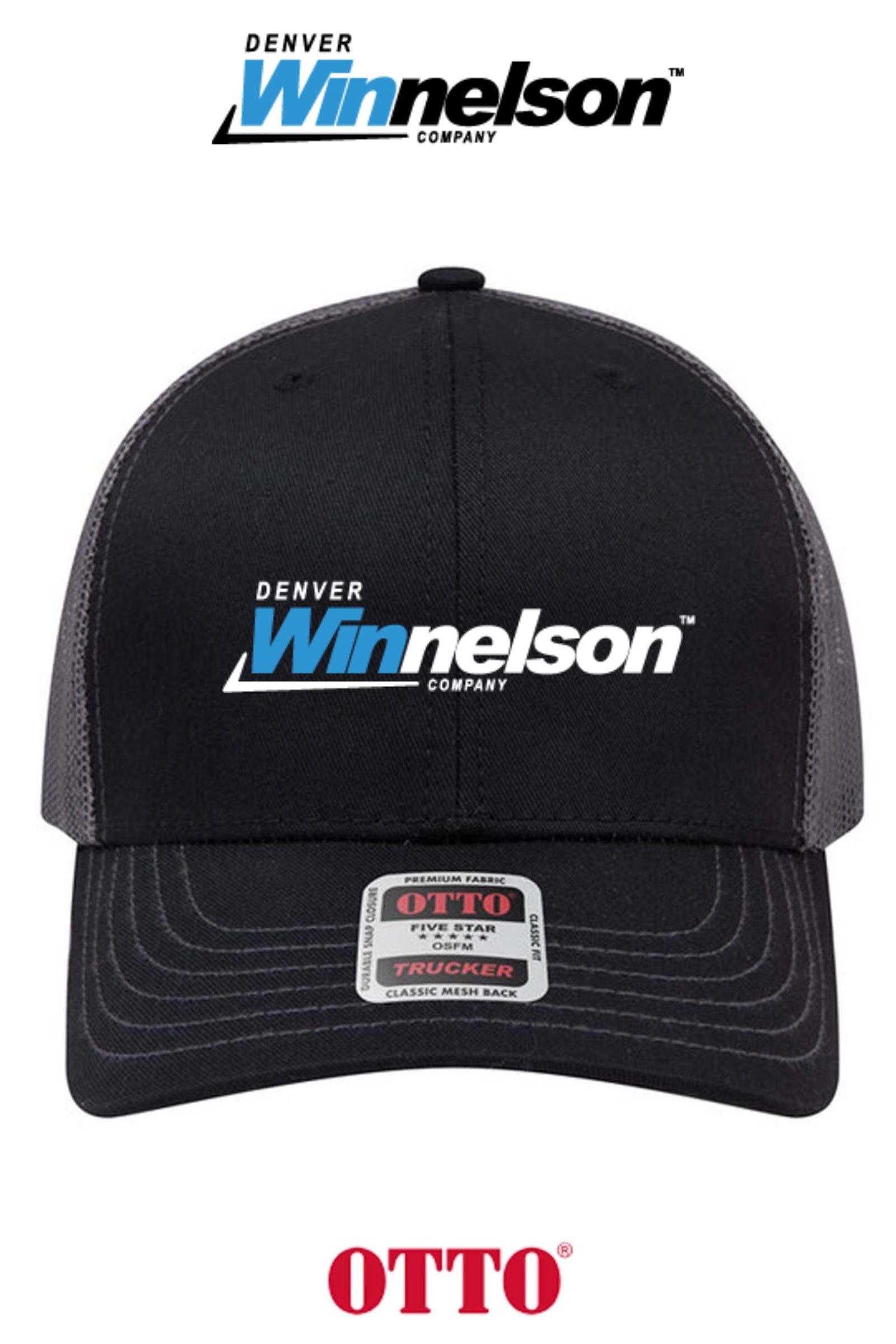**BULK BUY SPECIAL** OTTO CAP® 6 Panel Mid Profile Mesh Back Trucker Hat - Denver Winnelson