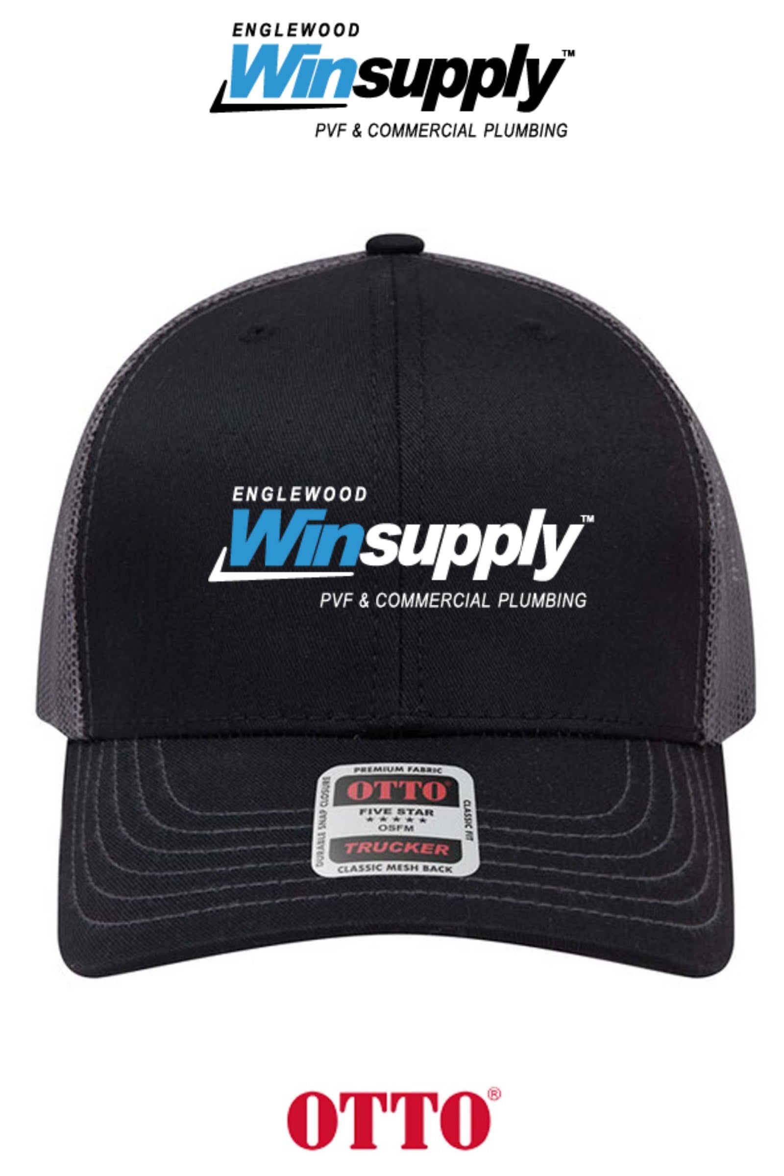 **BULK BUY SPECIAL** OTTO CAP® 6 Panel Mid Profile Mesh Back Trucker Hat - Winsupply of Englewood CO