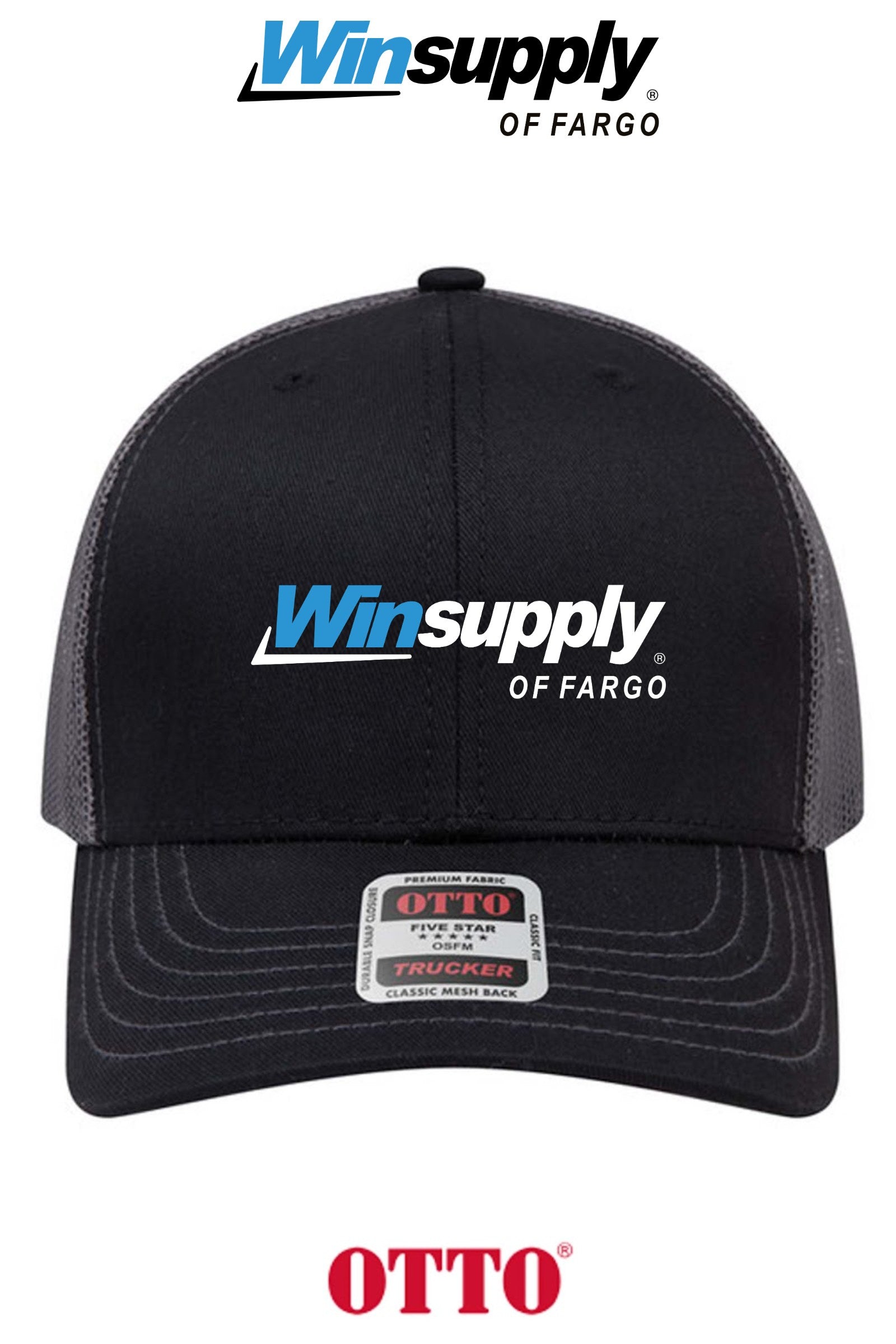 **BULK BUY SPECIAL** OTTO CAP® 6 Panel Mid Profile Mesh Back Trucker Hat - Winsupply of Fargo