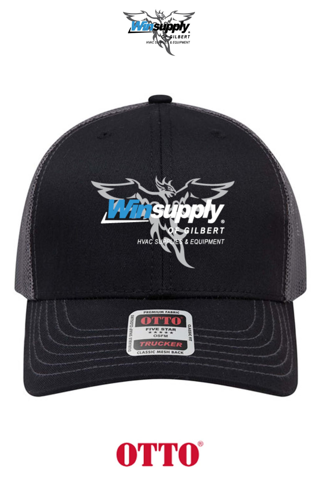 **BULK BUY SPECIAL** OTTO CAP® 6 Panel Mid Profile Mesh Back Trucker Hat - Winsupply of Gilbert