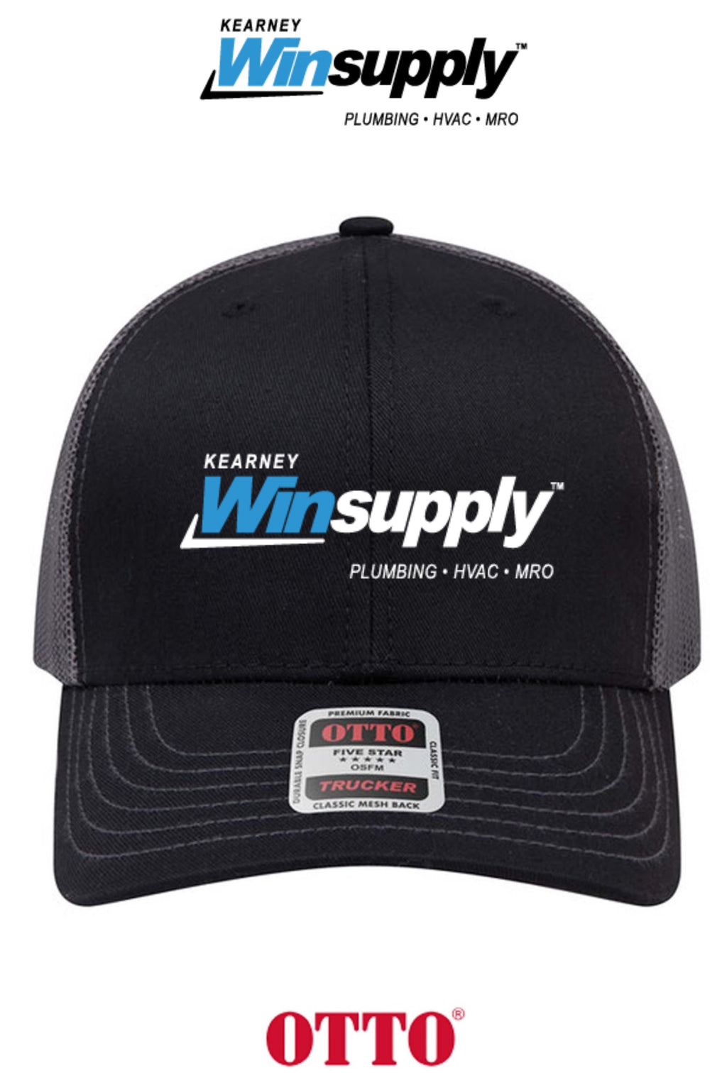 **BULK BUY SPECIAL** OTTO CAP® 6 Panel Mid Profile Mesh Back Trucker Hat - Kearney Winsupply