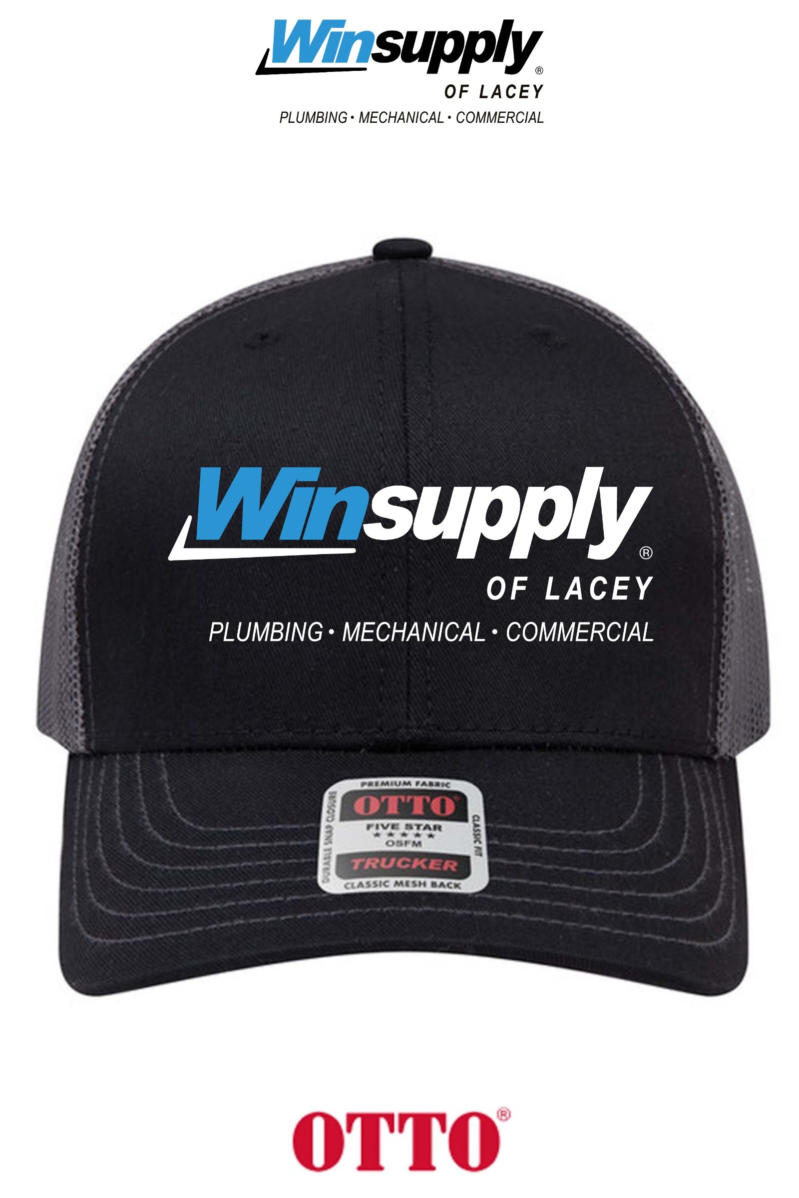 **BULK BUY SPECIAL** OTTO CAP® 6 Panel Mid Profile Mesh Back Trucker Hat - Winsupply of Lacey