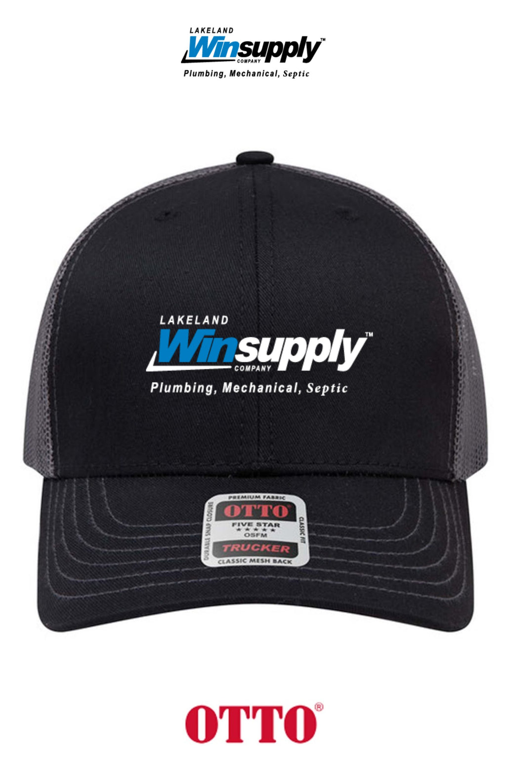 **BULK BUY SPECIAL** OTTO CAP® 6 Panel Mid Profile Mesh Back Trucker Hat - Lakeland Winsupply