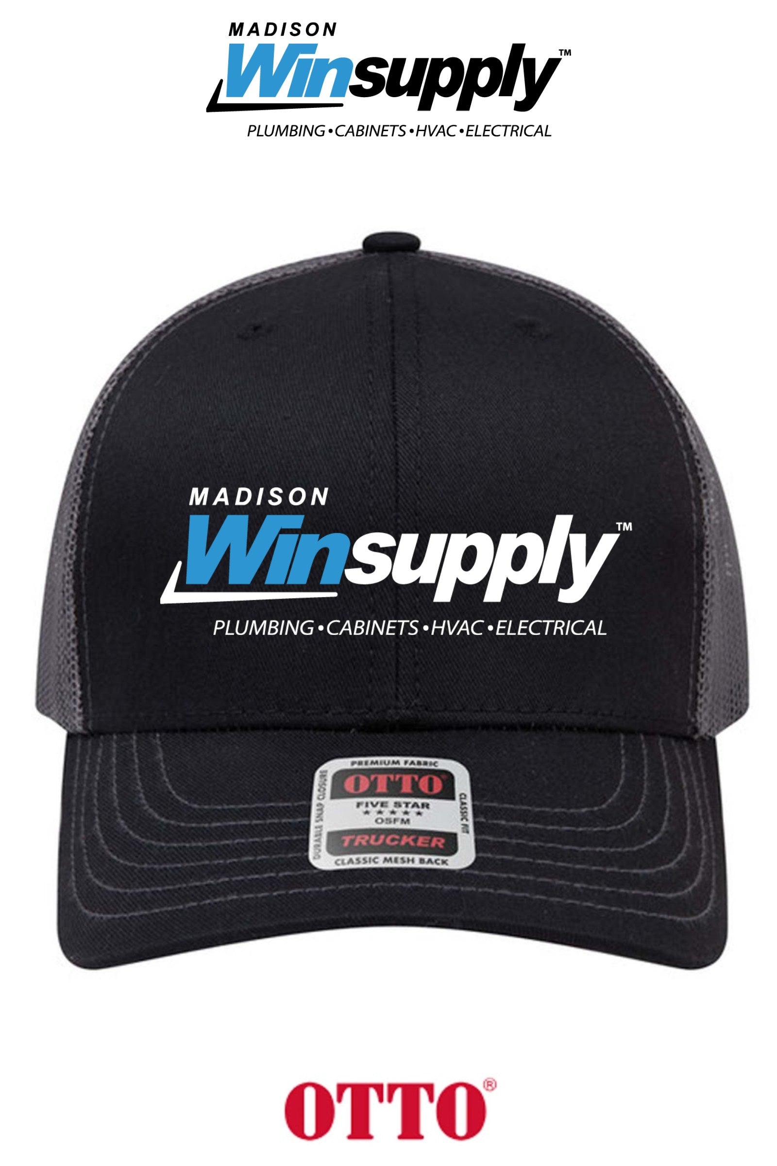 **BULK BUY SPECIAL** OTTO CAP® 6 Panel Mid Profile Mesh Back Trucker Hat - Madison Winsupply