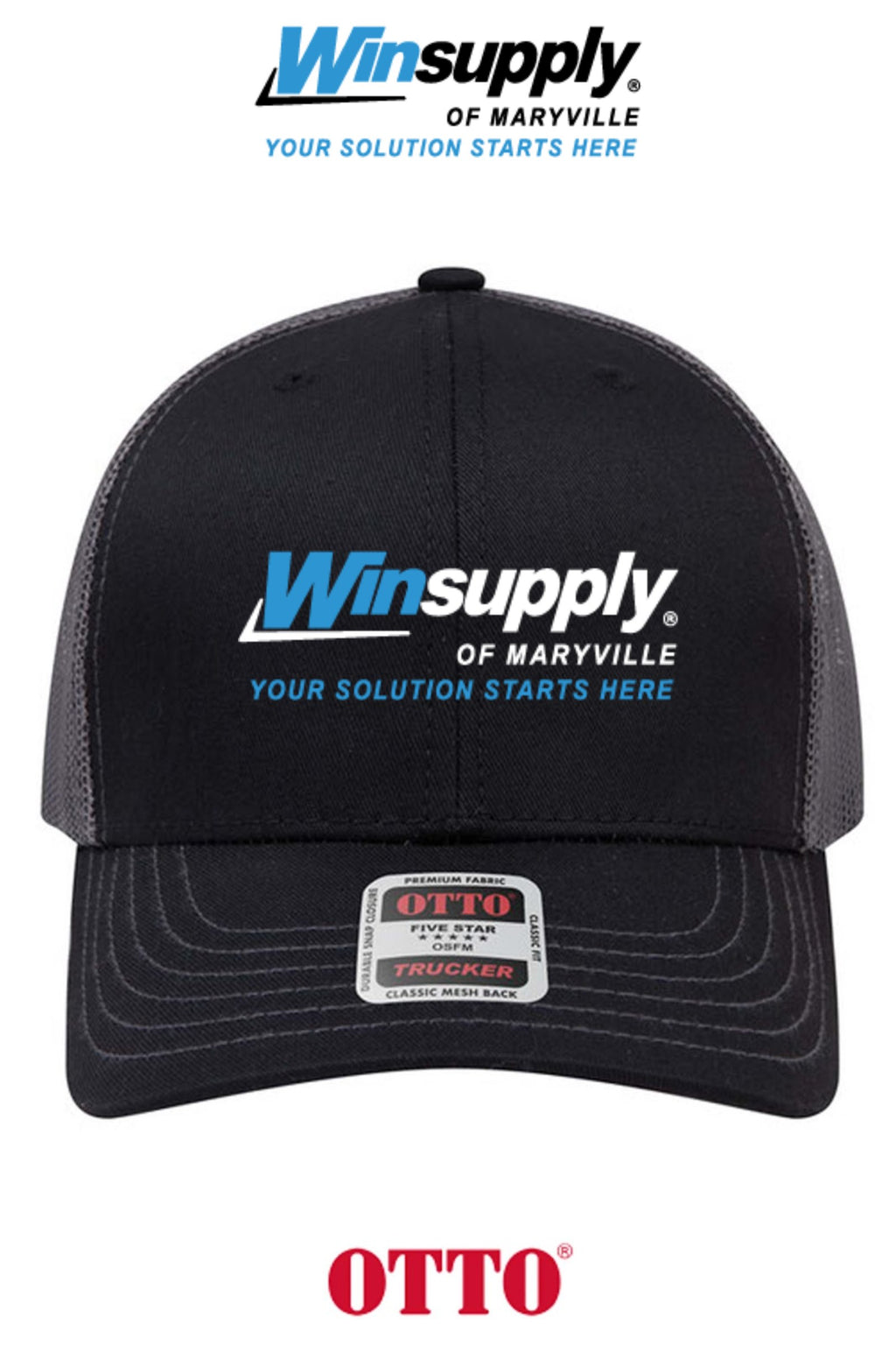 **BULK BUY SPECIAL** OTTO CAP® 6 Panel Mid Profile Mesh Back Trucker Hat - Winsupply of Maryville