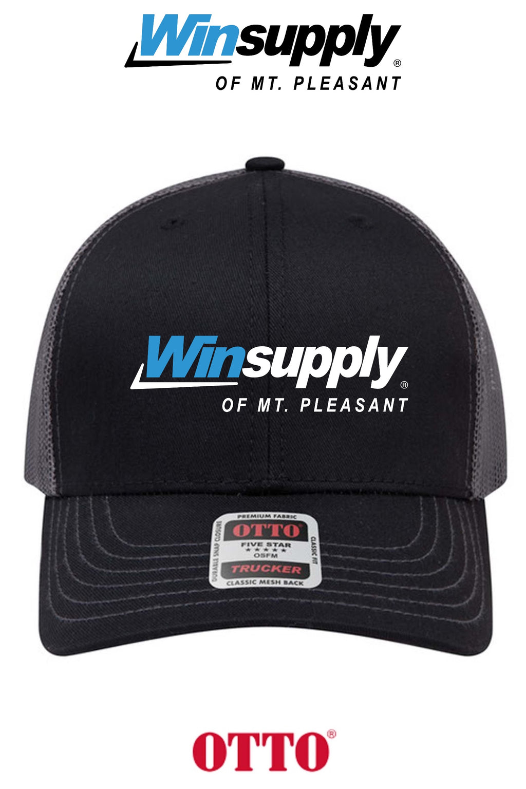 **BULK BUY SPECIAL** OTTO CAP® 6 Panel Mid Profile Mesh Back Trucker Hat - Winsupply of Mt. Pleasant