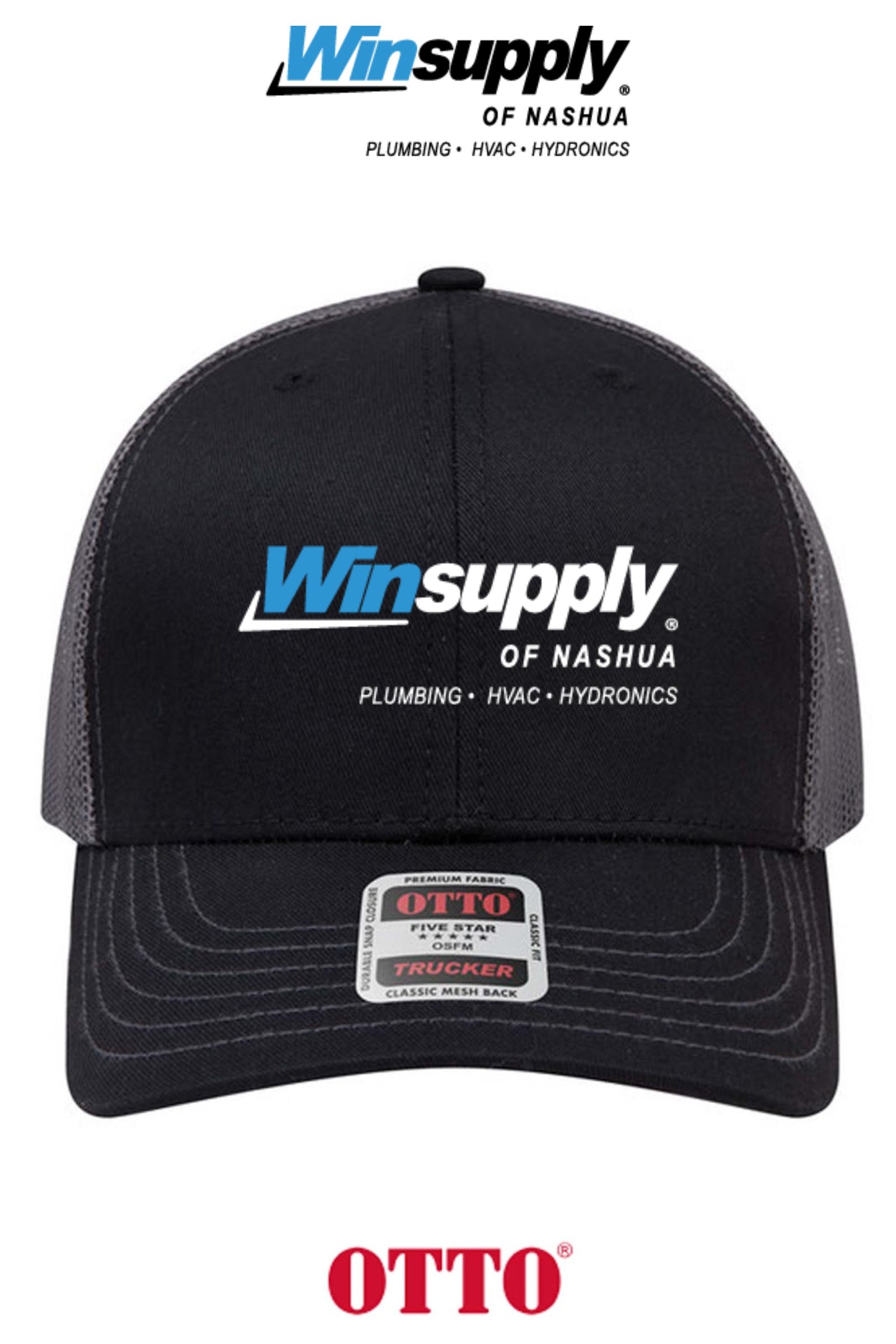 **BULK BUY SPECIAL** OTTO CAP® 6 Panel Mid Profile Mesh Back Trucker Hat - Winsupply of Nashua NH