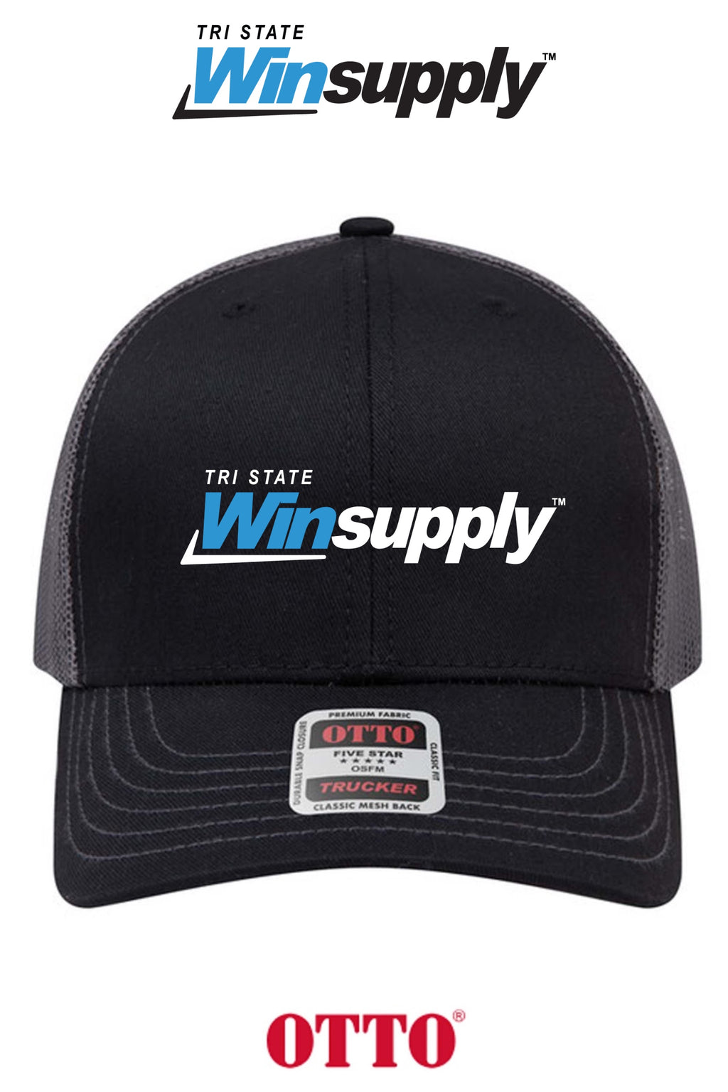 **BULK BUY SPECIAL** OTTO CAP® 6 Panel Mid Profile Mesh Back Trucker Hat - Tri-State Winsupply
