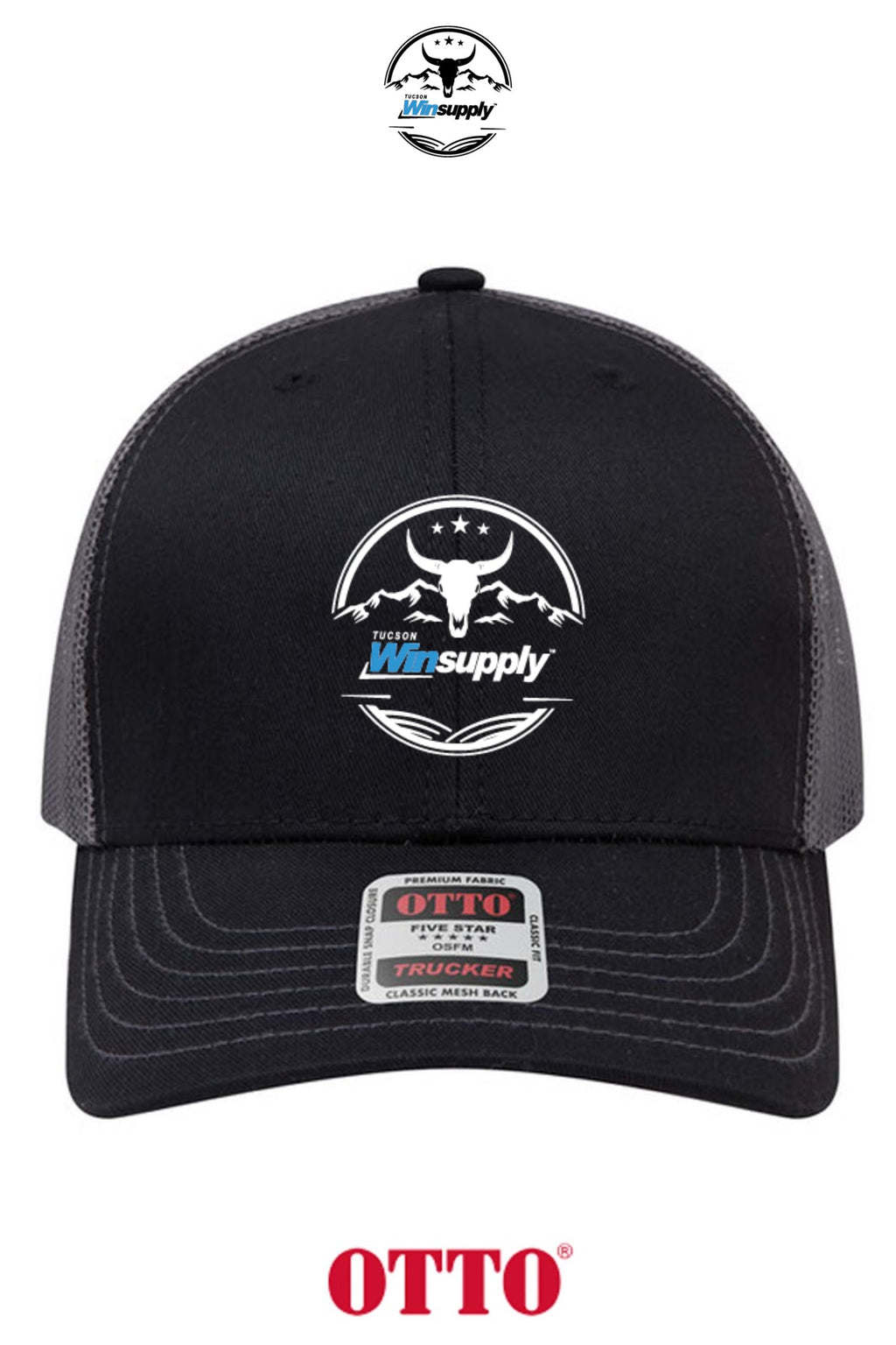 **BULK BUY SPECIAL** OTTO CAP® 6 Panel Mid Profile Mesh Back Trucker Hat - Winsupply Tucson AZ