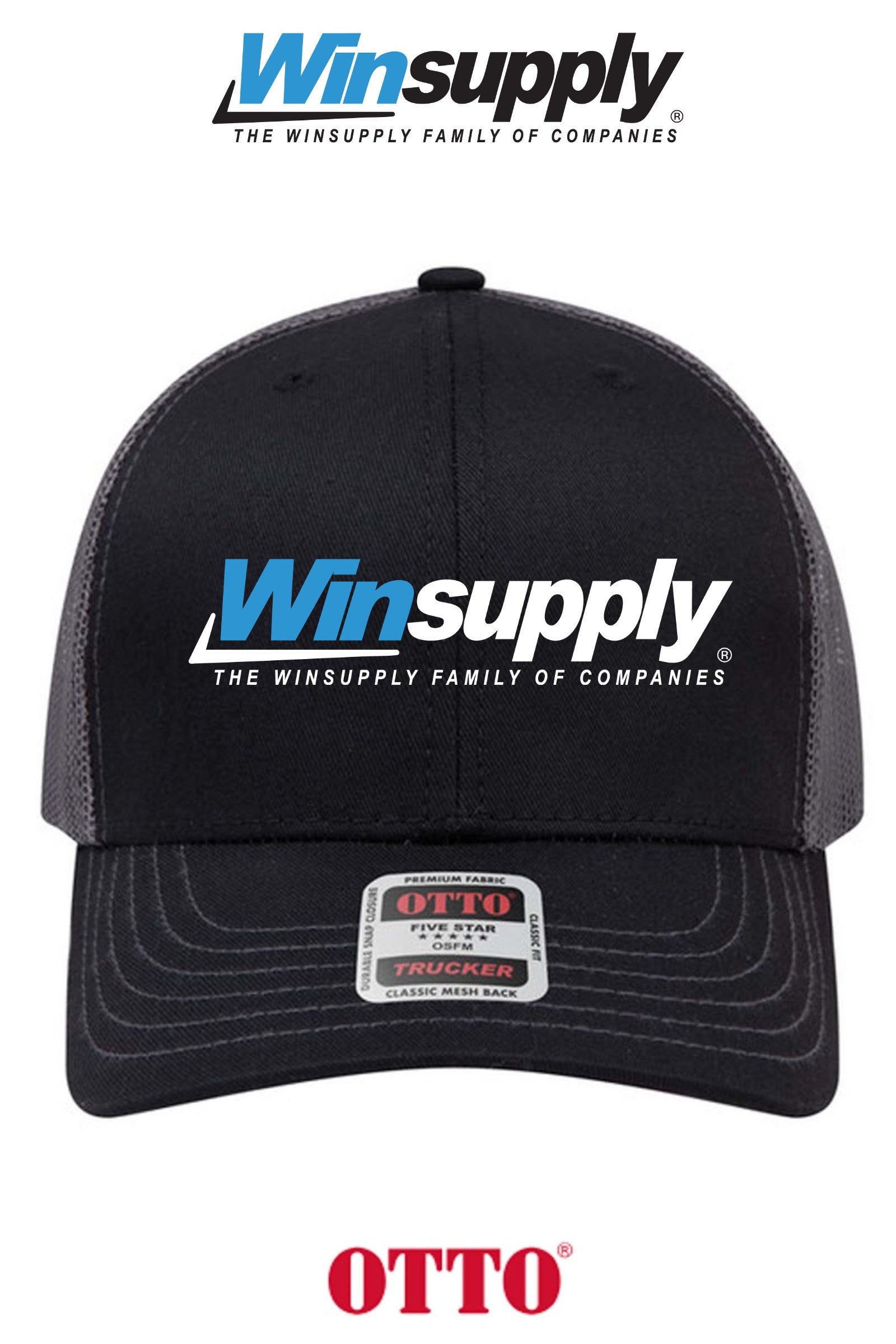 **BULK BUY SPECIAL** OTTO CAP® 6 Panel Mid Profile Mesh Back Trucker Hat - Winsupply of West Hartford