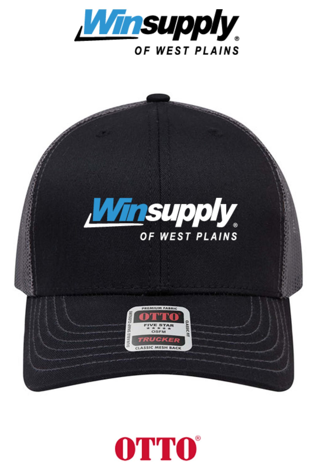 **BULK BUY SPECIAL** OTTO CAP® 6 Panel Mid Profile Mesh Back Trucker Hat - Winsupply of West Plains