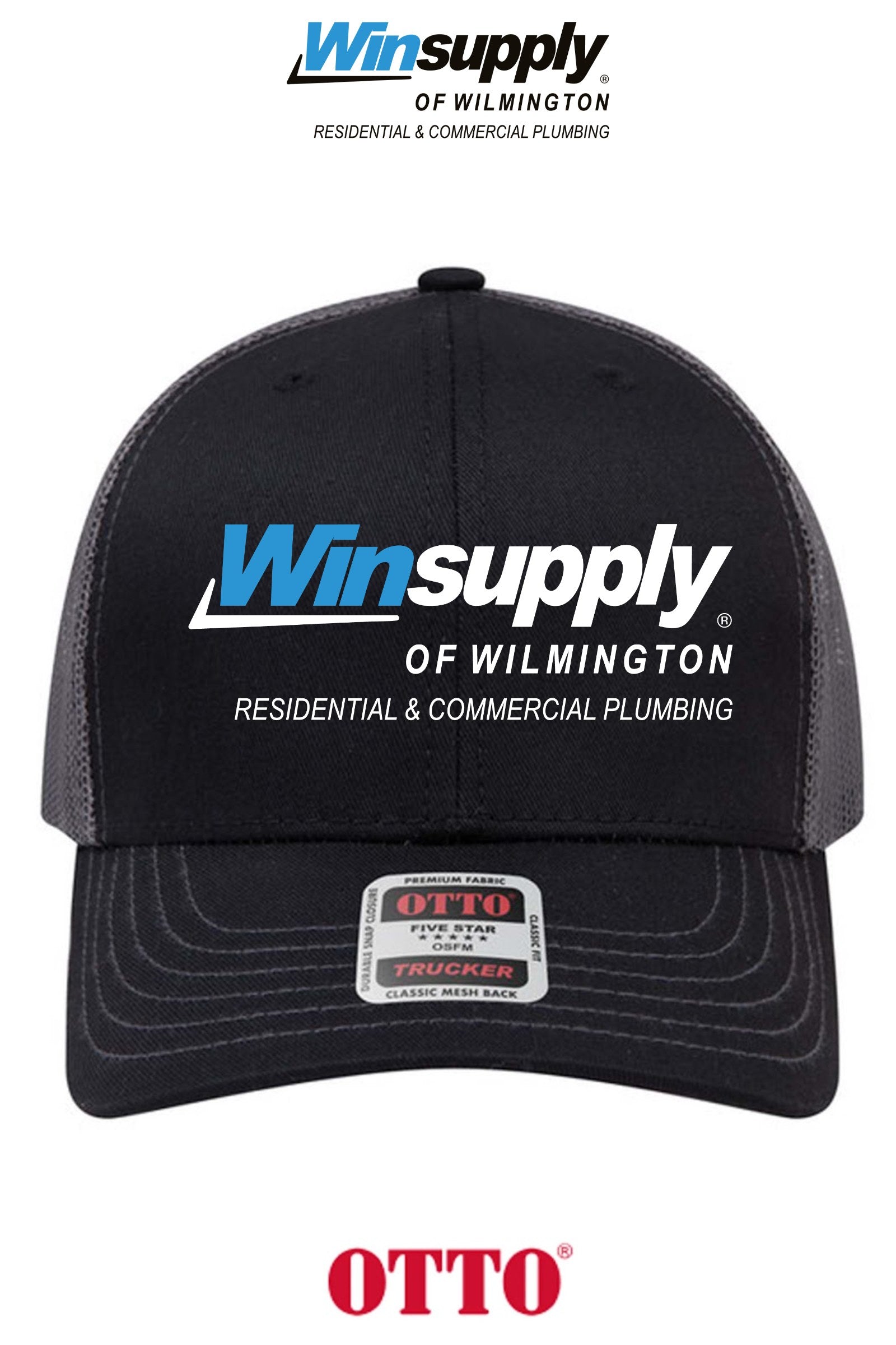 **BULK BUY SPECIAL** OTTO CAP® 6 Panel Mid Profile Mesh Back Trucker Hat - Winsupply of Wilmington